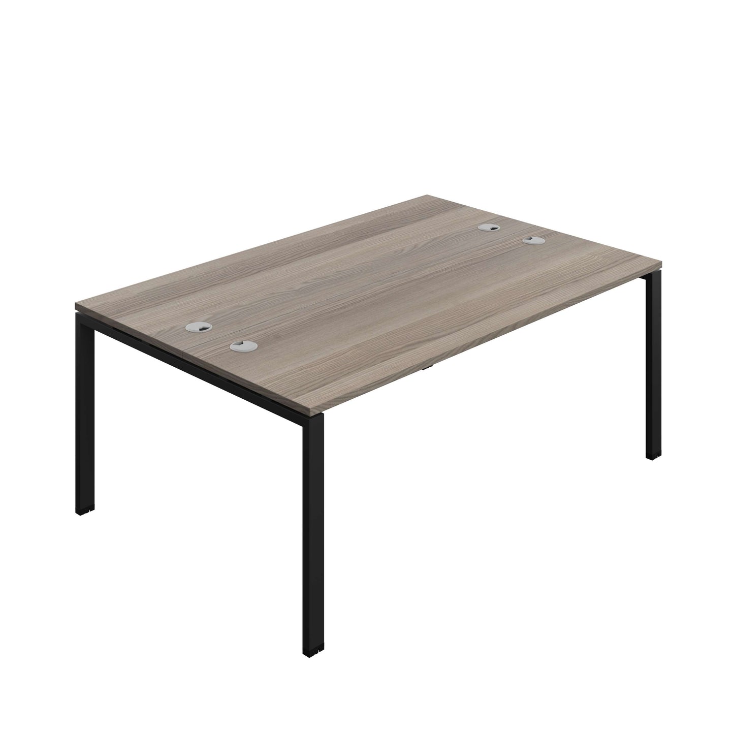 Synergy Bench with Cable Ports: 2 Person (FSC) : Goal Post Leg : 1800 | 600 | Grey Oak/Black