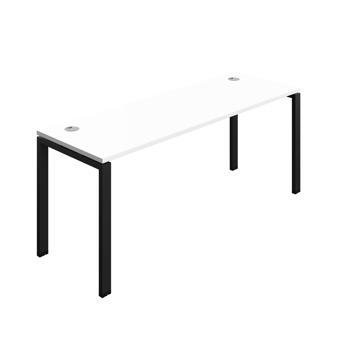 Synergy Bench with Cable Ports: 1 Person (FSC) : Goal Post Leg : 1800 | 600 | White/Black