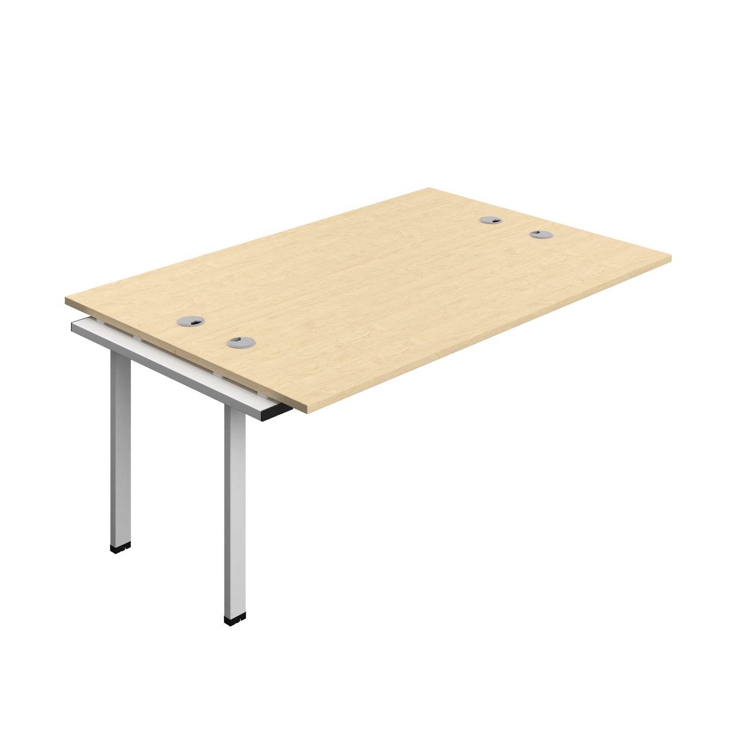 Synergy Bench Extension with Cable Ports: 2 Person (FSC) : 1800 | 600 | Maple/Silver
