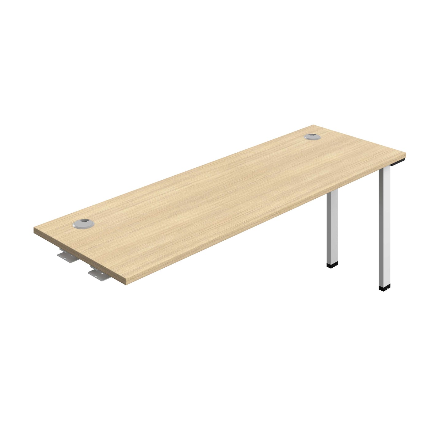 Synergy Bench Extension with Cable Ports: 1 Person (FSC) : 1800 | 600 | Nova Oak/White