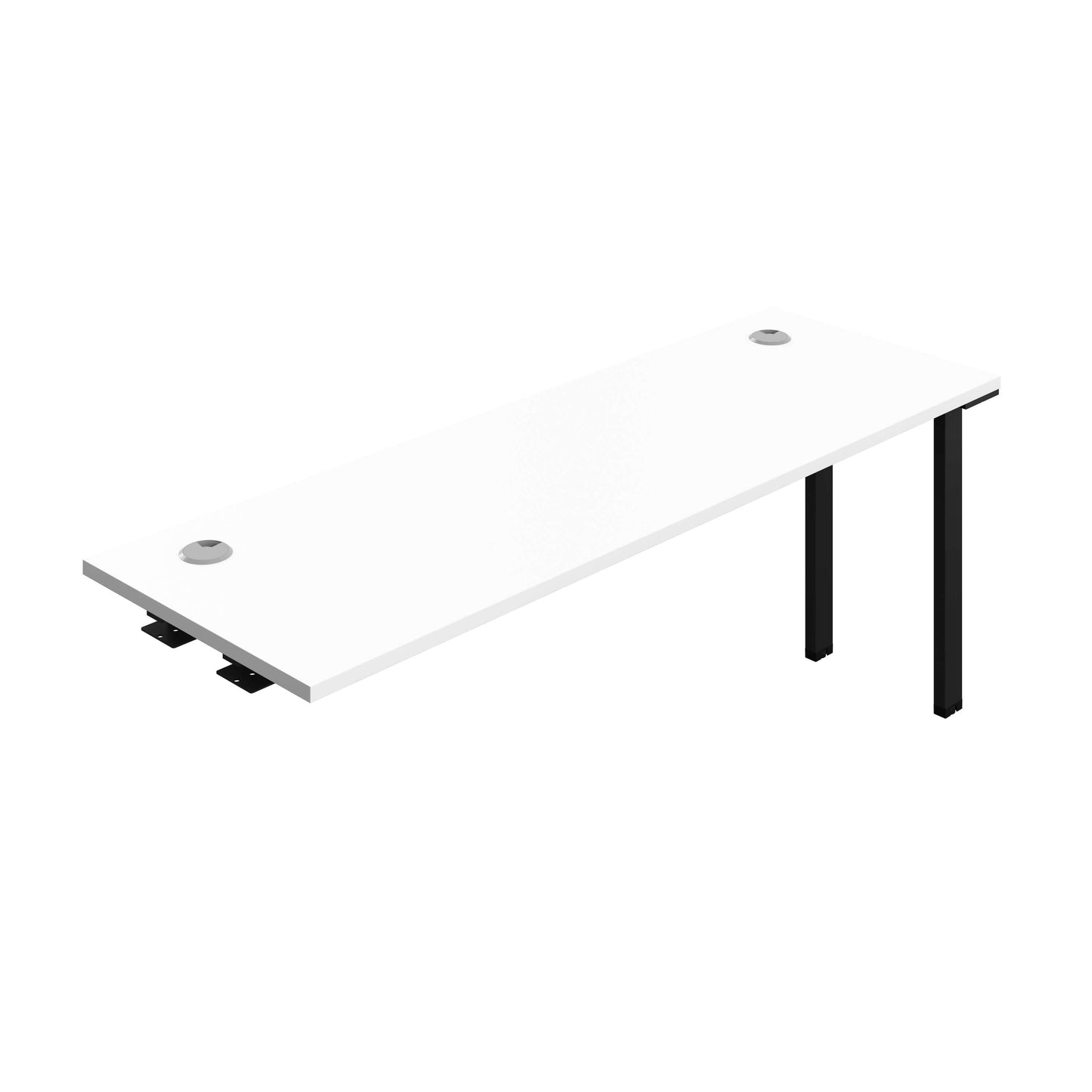 Synergy Bench Extension with Cable Ports: 1 Person (FSC) : 1800 | 600 | White/Black