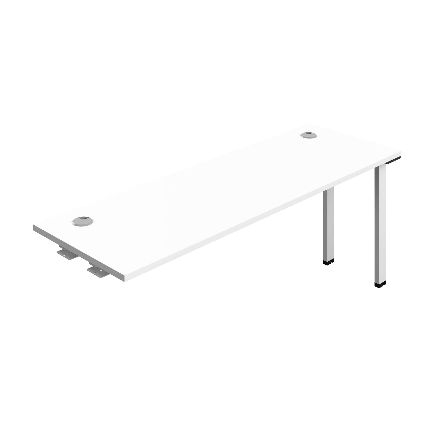 Synergy Bench Extension with Cable Ports: 1 Person (FSC) : 1800 | 600 | White/White