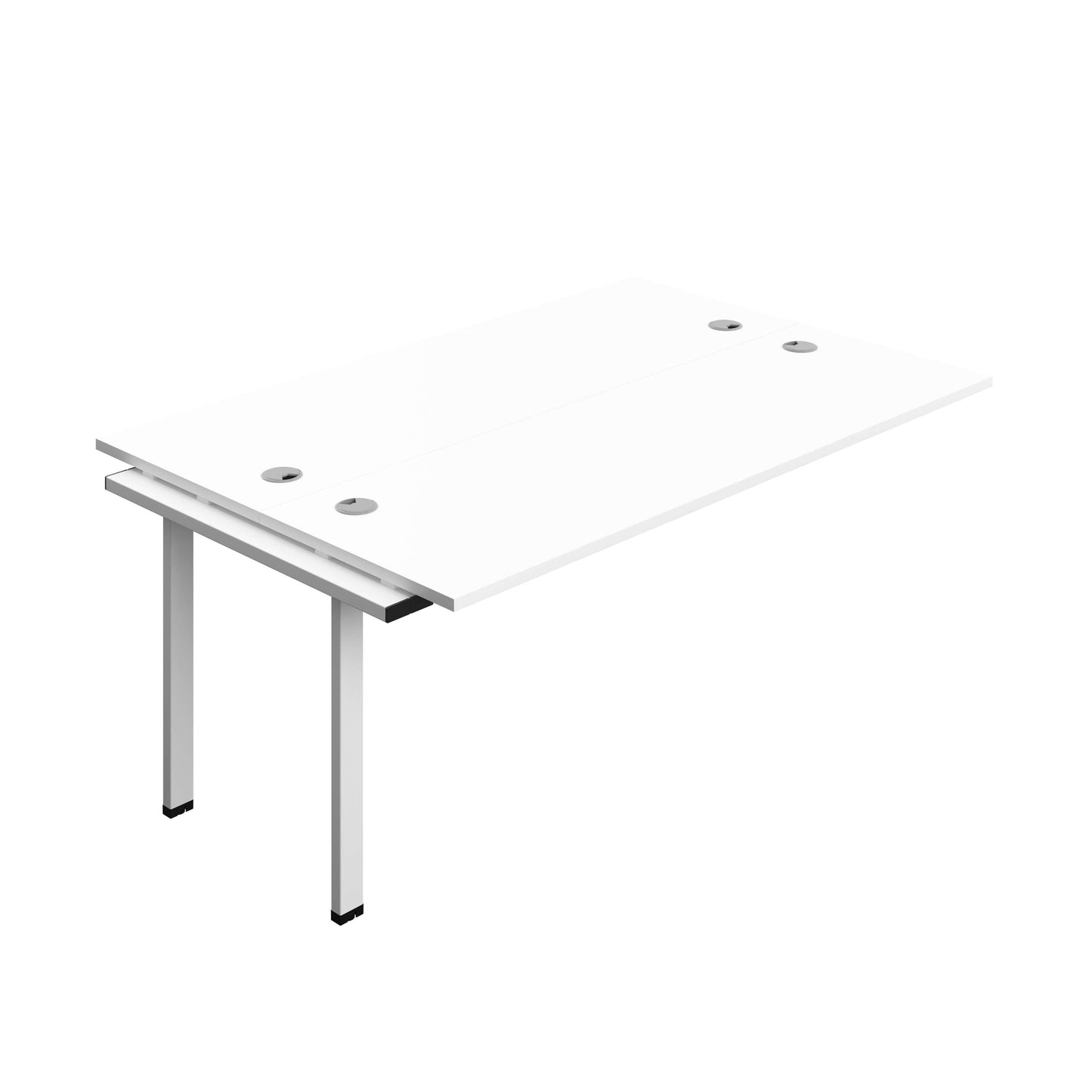 Synergy Bench Extension with Cable Ports: 2 Person (FSC) : 1800 | 600 | White/White