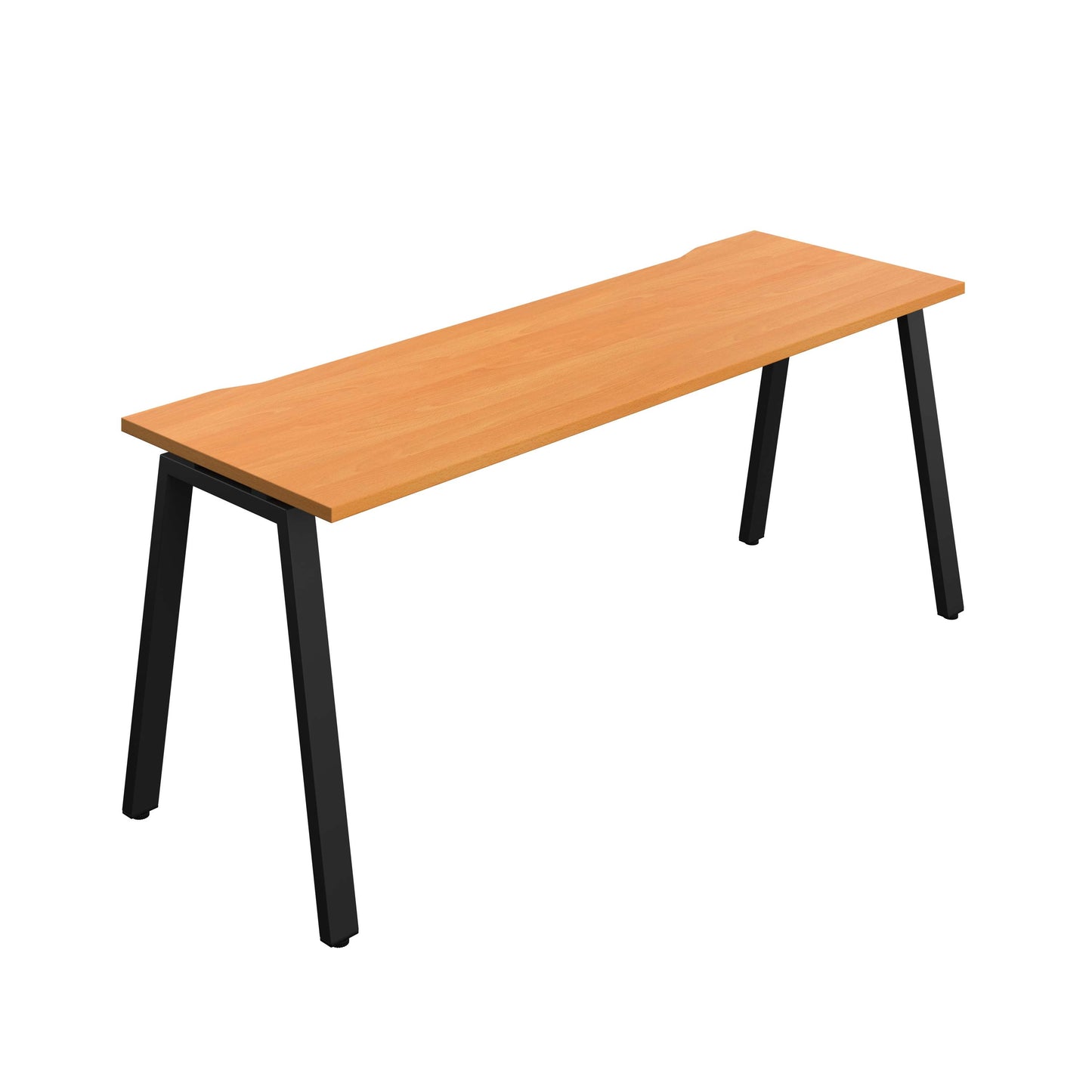 Synergy Bench with Cut Out: 1 Person (FSC) : A-Frame Leg : 1800 | 700 | Beech/Black