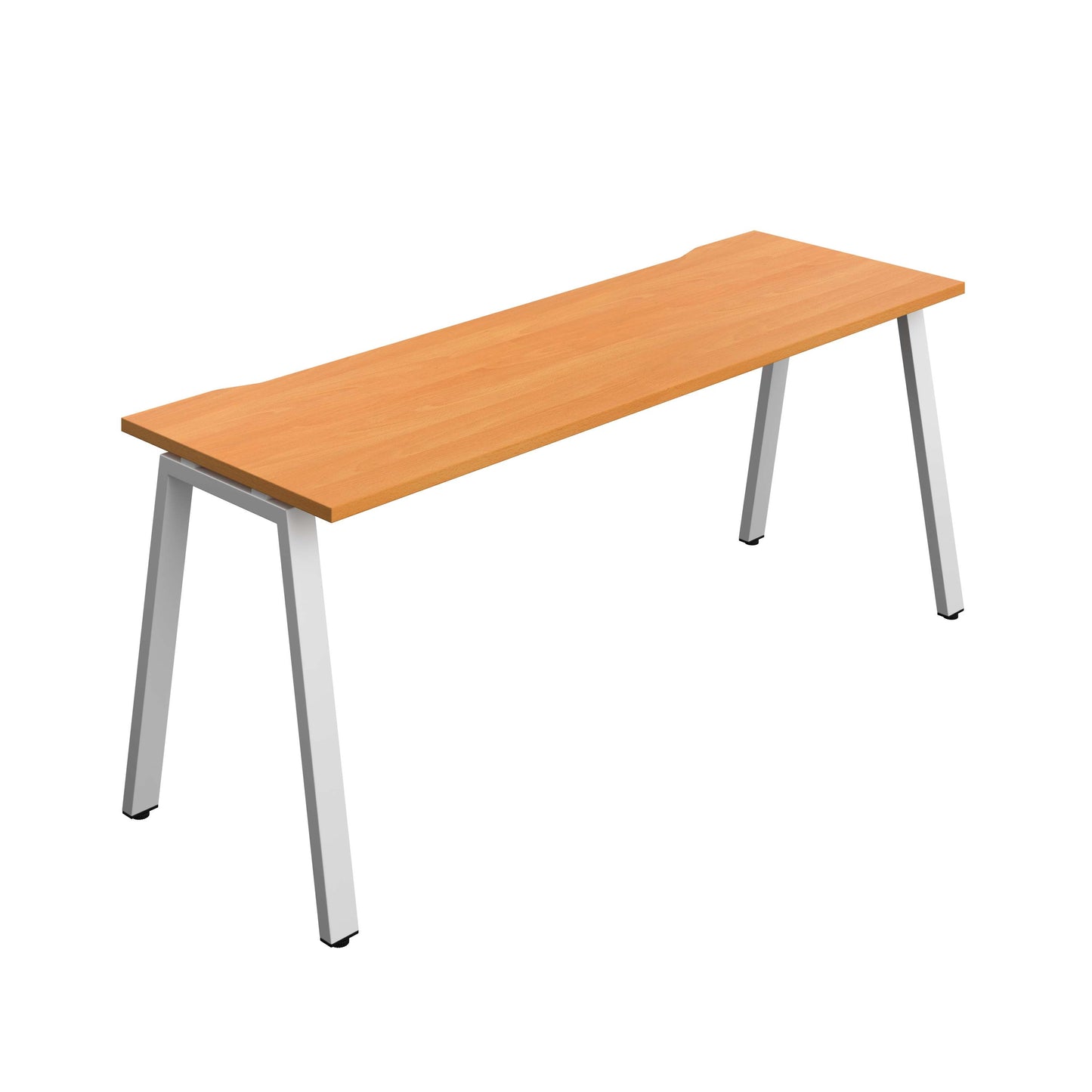 Synergy Bench with Cut Out: 1 Person (FSC) : A-Frame Leg : 1800 | 700 | Beech/Silver
