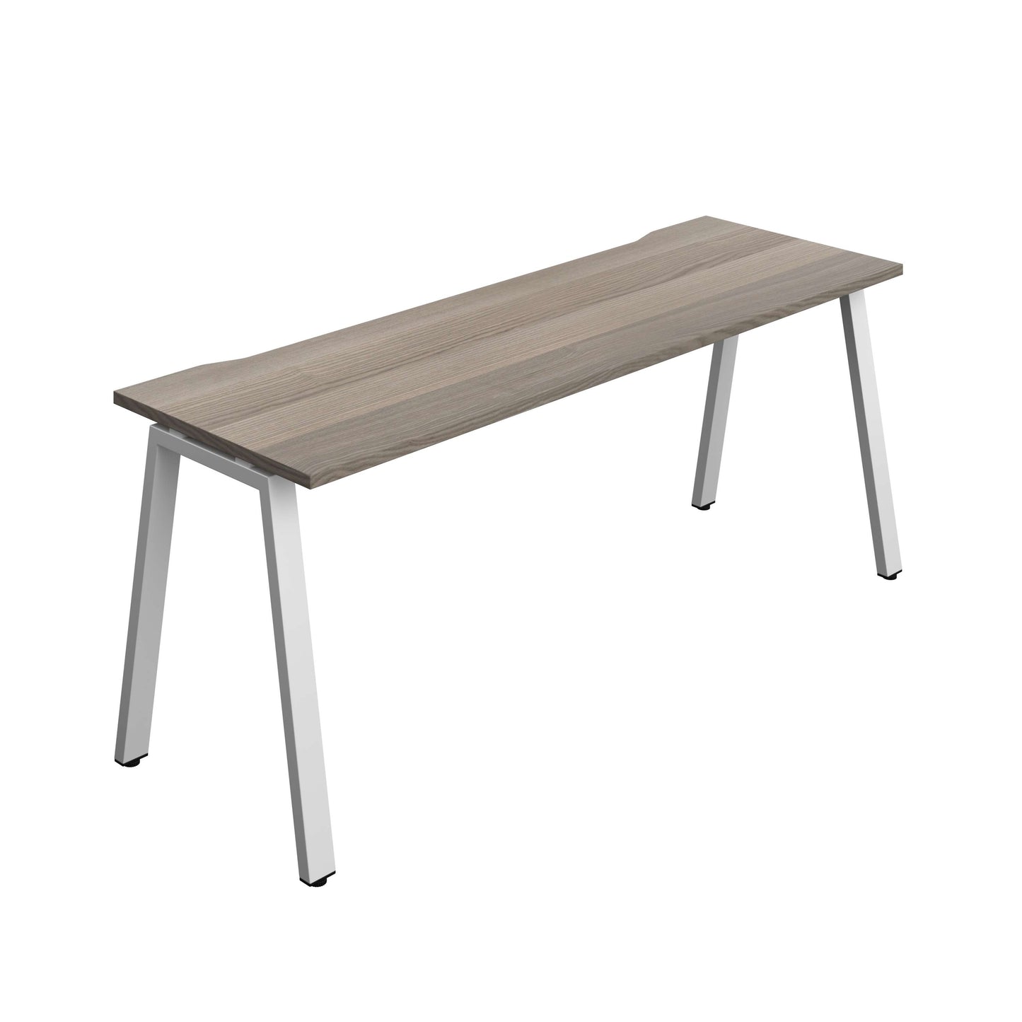 Synergy Bench with Cut Out: 1 Person (FSC) : A-Frame Leg : 1800 | 700 | Grey Oak/Silver