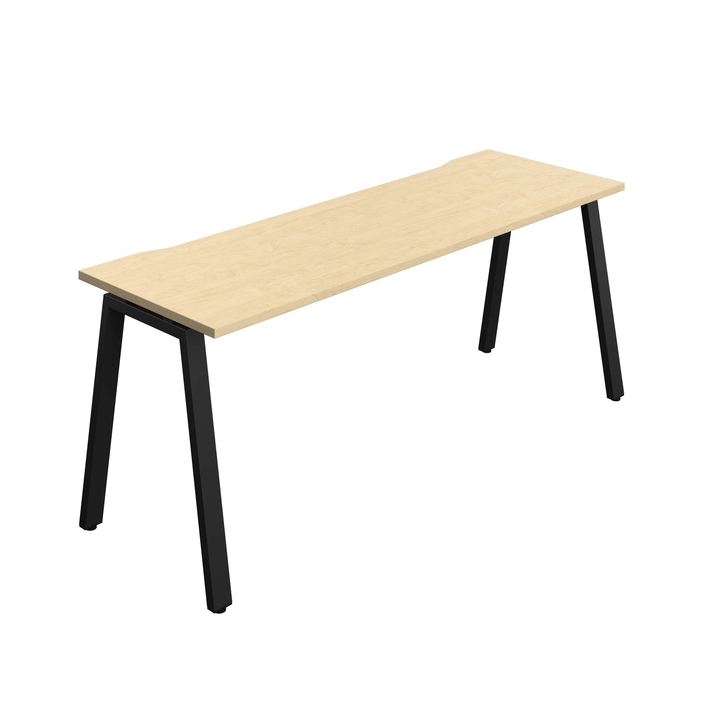 Synergy Bench with Cut Out: 1 Person (FSC) : A-Frame Leg : 1800 | 700 | Maple/Black