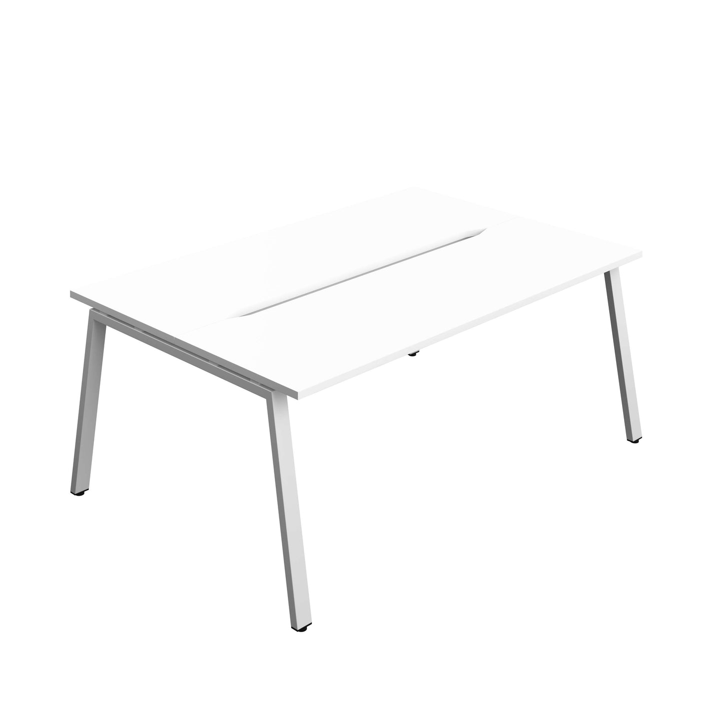 Synergy Bench with Cut Out: 2 Person (FSC) : A-Frame Leg : 1800 | 700 | White/Silver