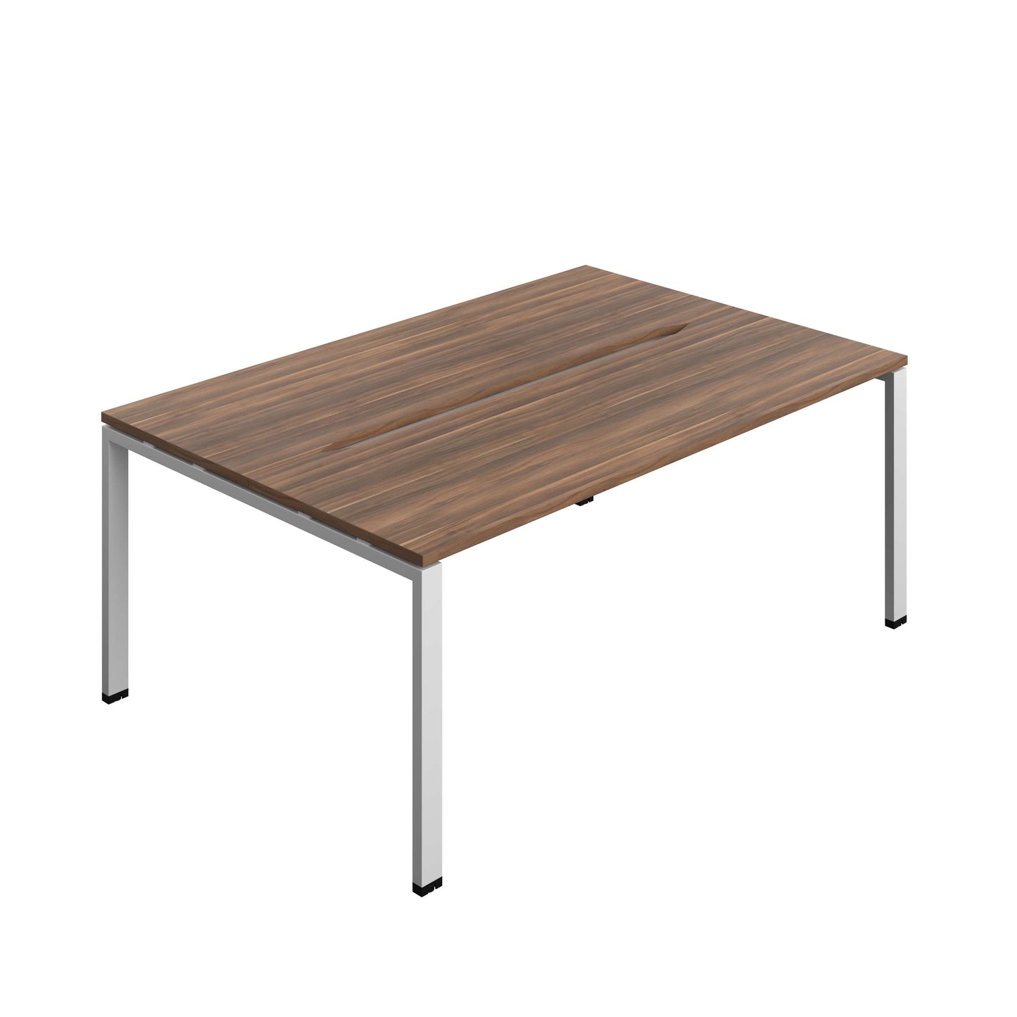 Synergy Bench with Cut Out: 2 Person (FSC) : Goal Post Leg : 1800 | 700 | Dark Walnut/Silver