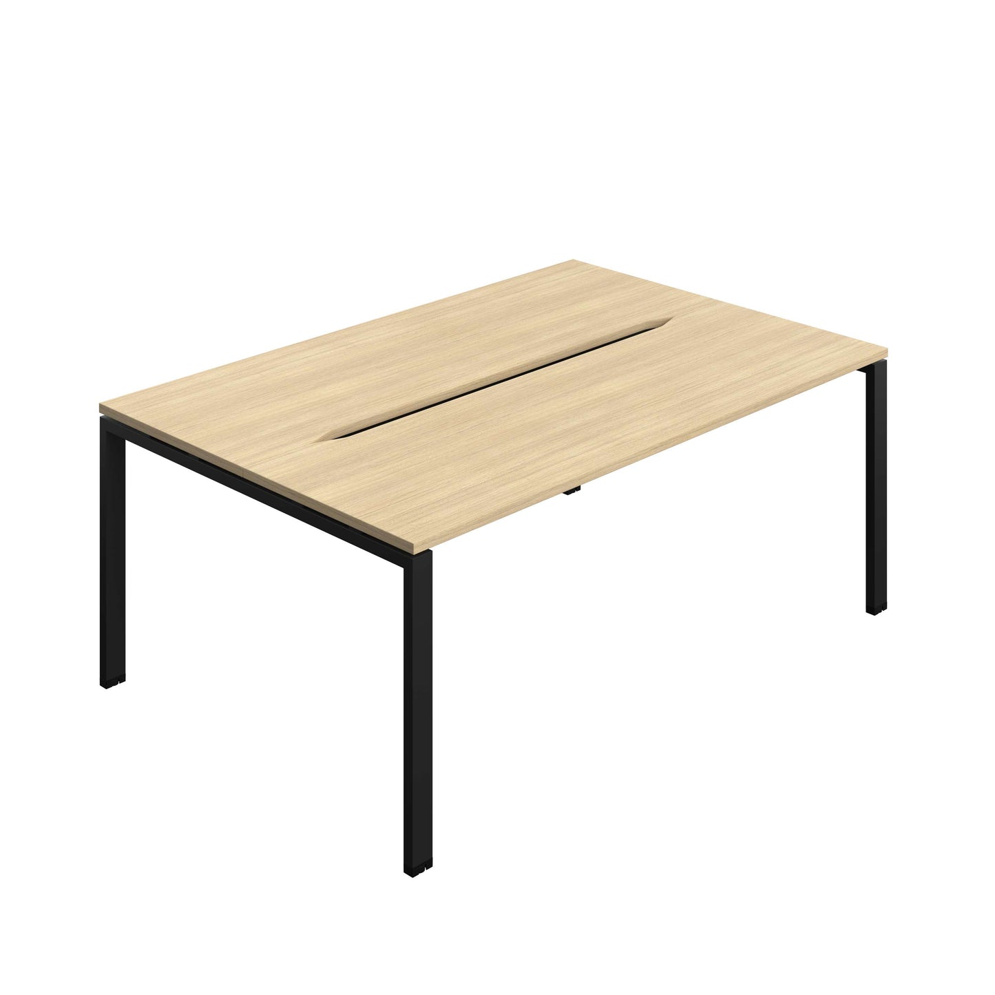 Synergy Bench with Cut Out: 2 Person (FSC) : Goal Post Leg : 1800 | 700 | Nova Oak/Black