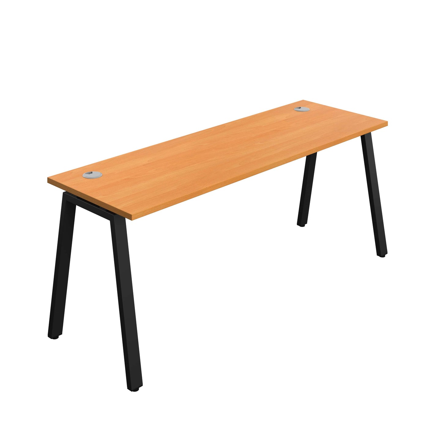Synergy Bench with Cable Ports: 1 Person (FSC) : A-Frame Leg : 1800 | 700 | Beech/Black