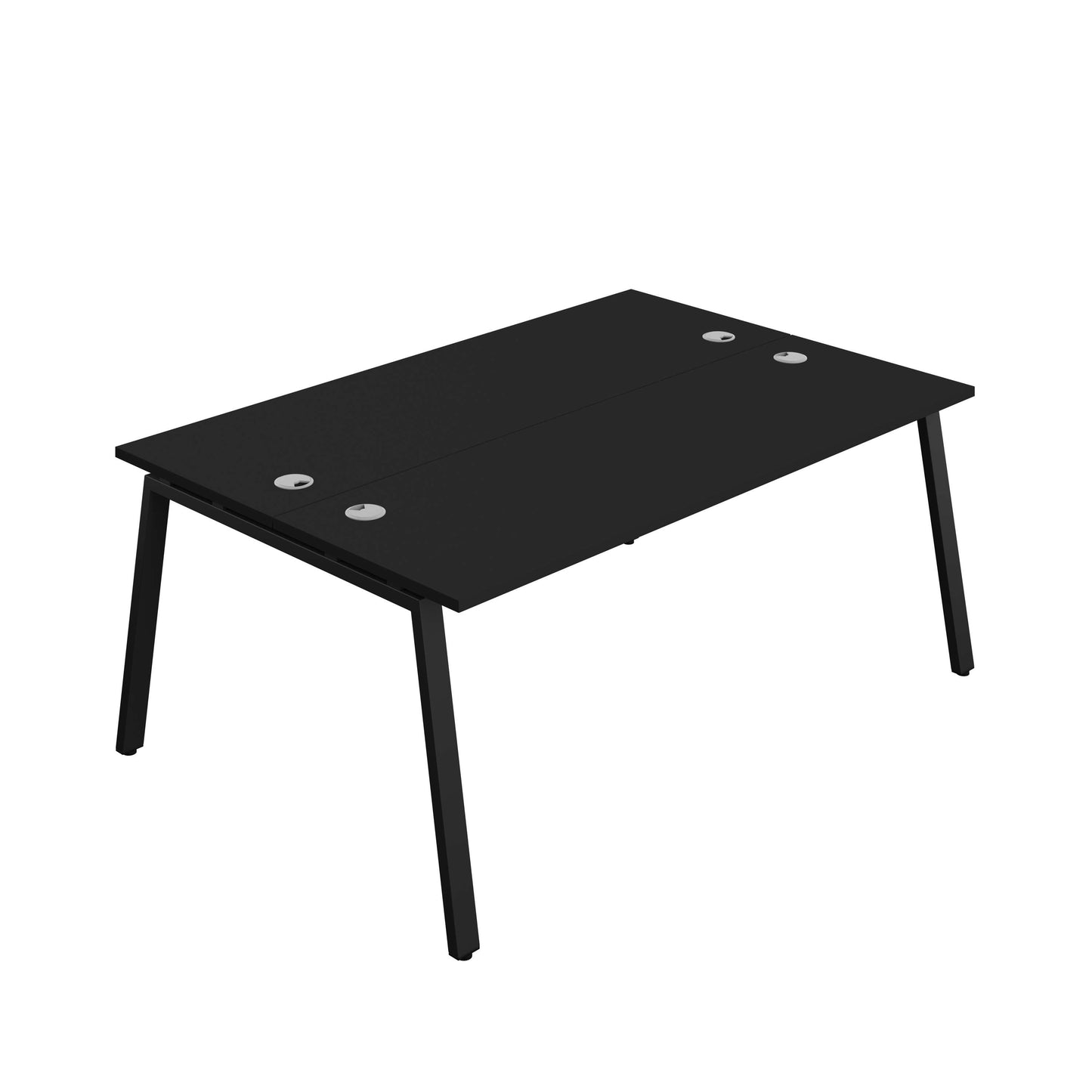 Synergy Bench with Cable Ports: 2 Person (FSC) : A-Frame Leg : 1800 | 700 | Black/Black