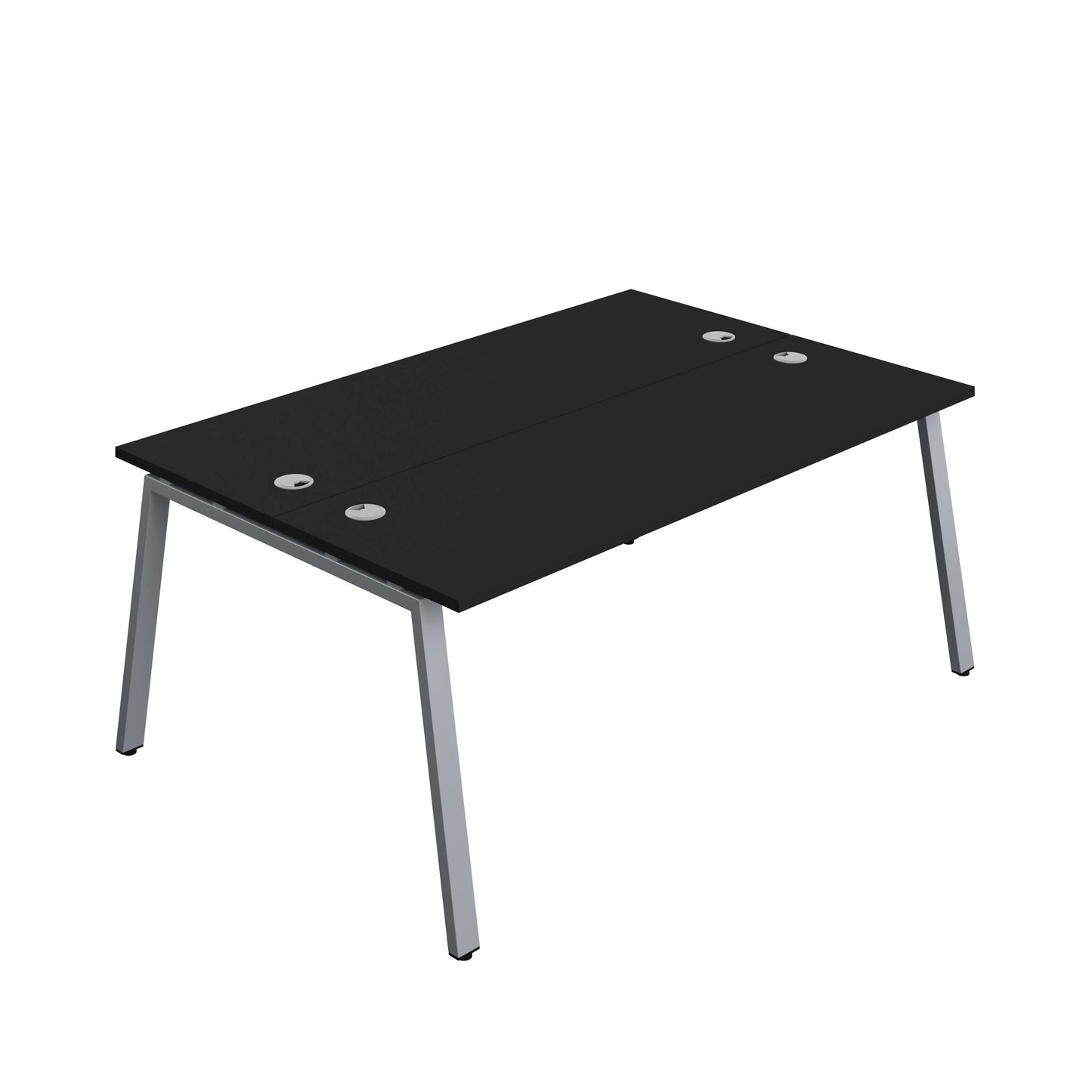 Synergy Bench with Cable Ports: 2 Person (FSC) : A-Frame Leg : 1800 | 700 | Black/Silver