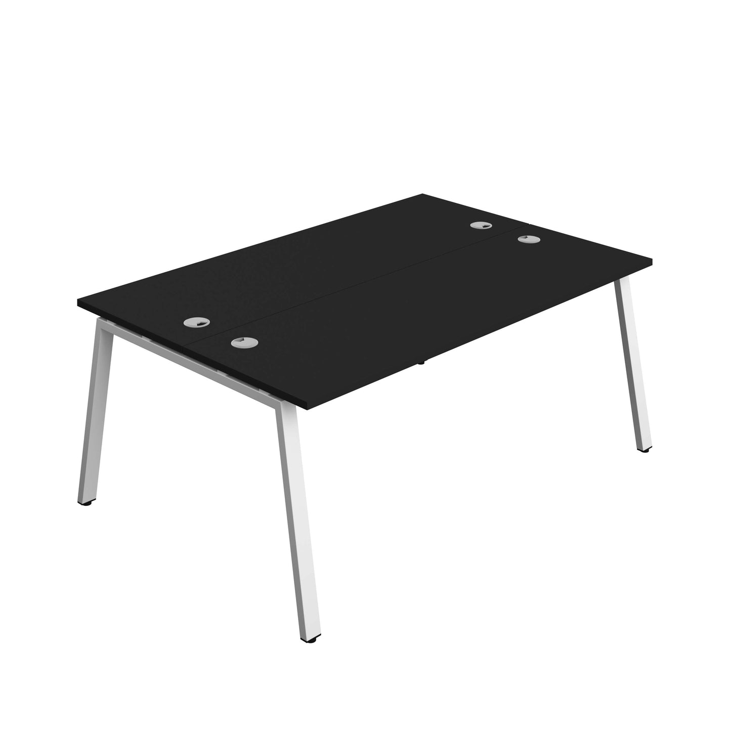 Synergy Bench with Cable Ports: 2 Person (FSC) : A-Frame Leg : 1800 | 700 | Black/White