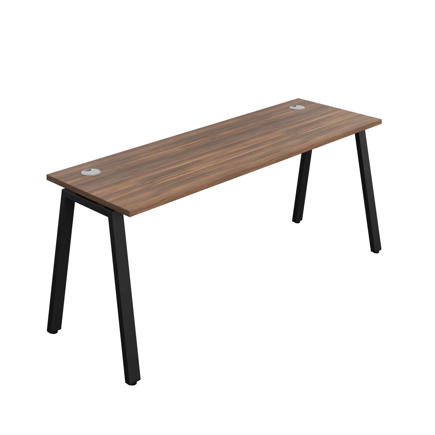Synergy Bench with Cable Ports: 1 Person (FSC) : A-Frame Leg : 1800 | 700 | Dark Walnut/Black