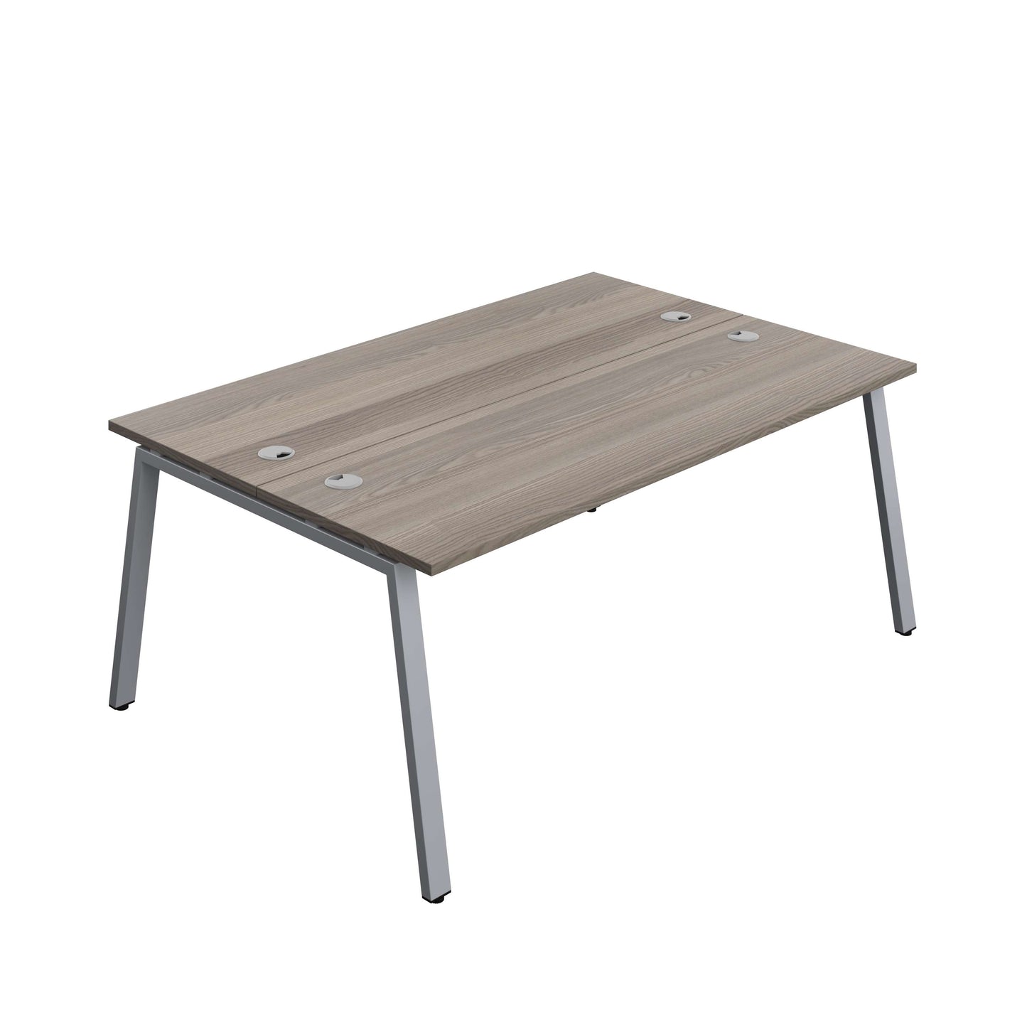 Synergy Bench with Cable Ports: 2 Person (FSC) : A-Frame Leg : 1800 | 700 | Grey Oak/Silver