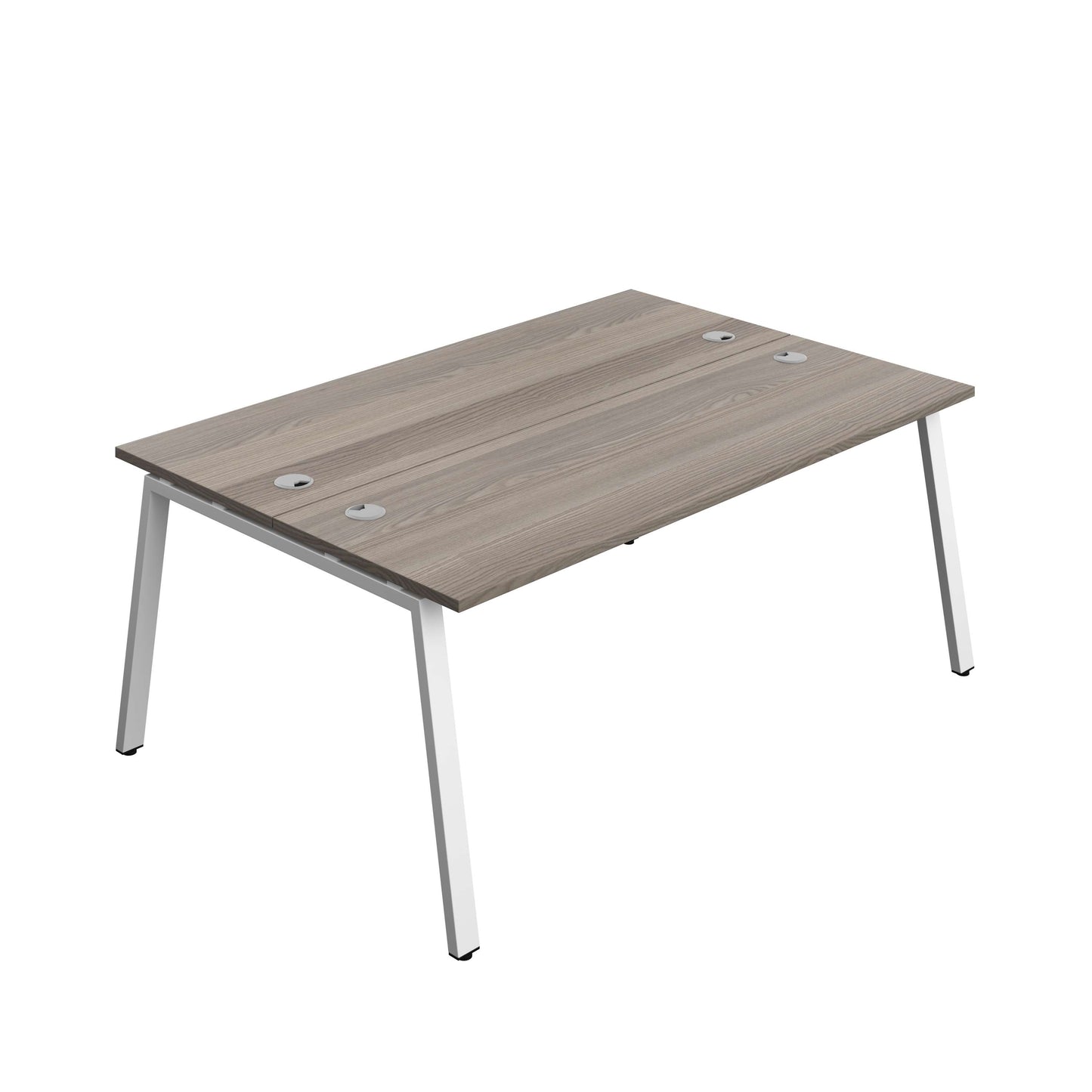 Synergy Bench with Cable Ports: 2 Person (FSC) : A-Frame Leg : 1800 | 700 | Grey Oak/White