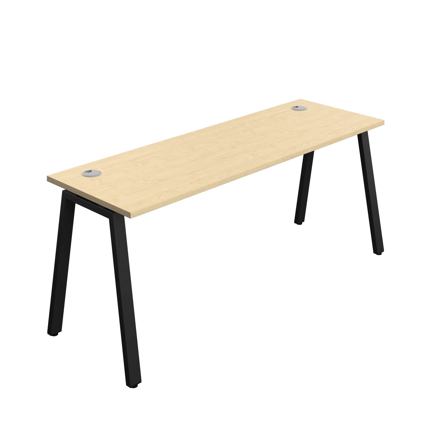 Synergy Bench with Cable Ports: 1 Person (FSC) : A-Frame Leg : 1800 | 700 | Maple/Black