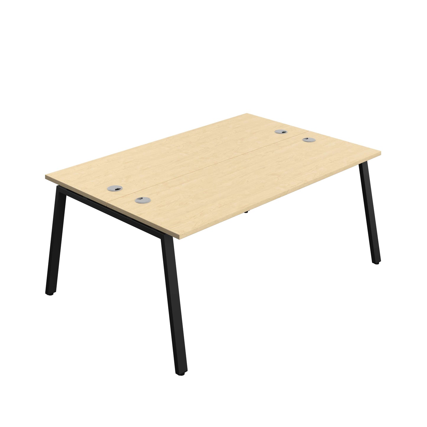 Synergy Bench with Cable Ports: 2 Person (FSC) : A-Frame Leg : 1800 | 700 | Maple/Black