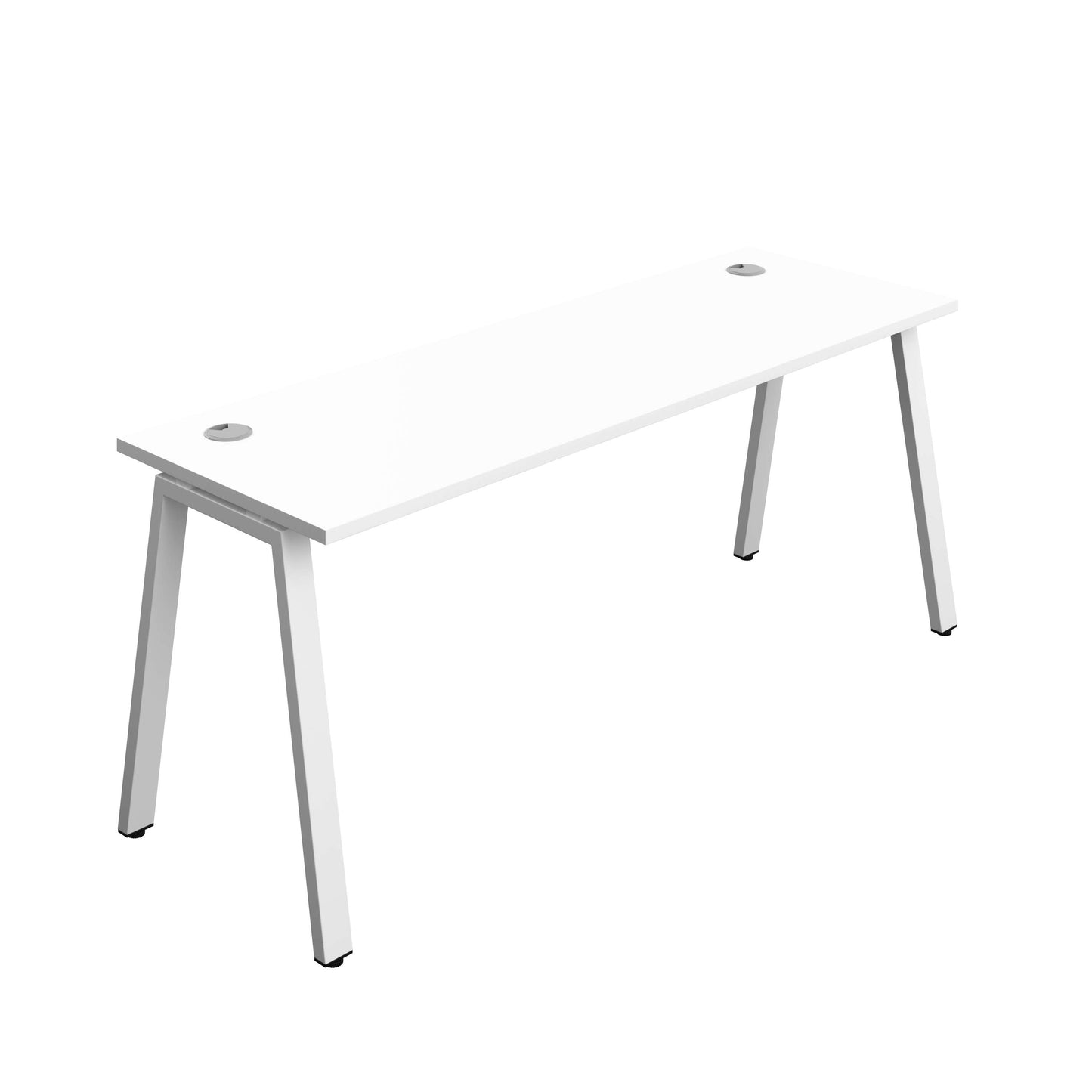 Synergy Bench with Cable Ports: 1 Person (FSC) : A-Frame Leg : 1800 | 700 | White/White