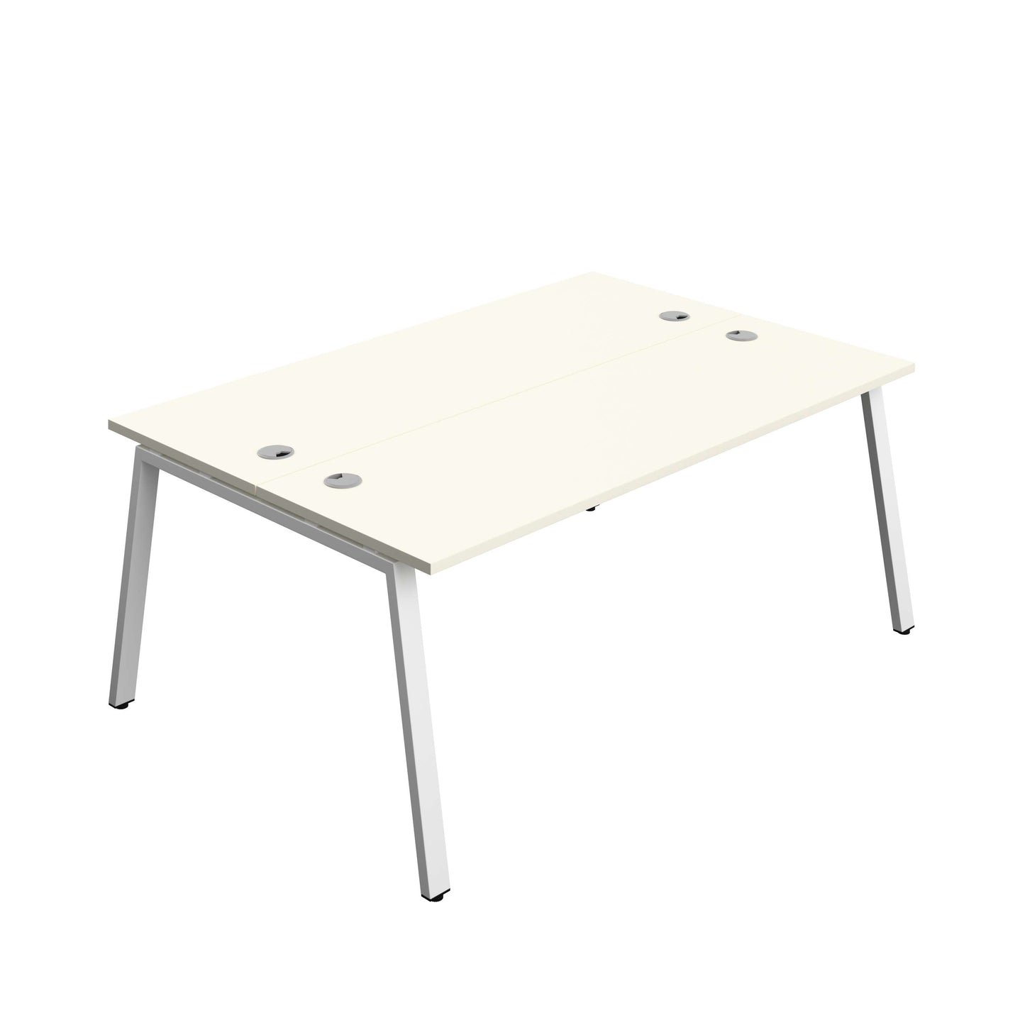 Synergy Bench with Cable Ports: 2 Person (FSC) : A-Frame Leg : 1800 | 700 | White/White