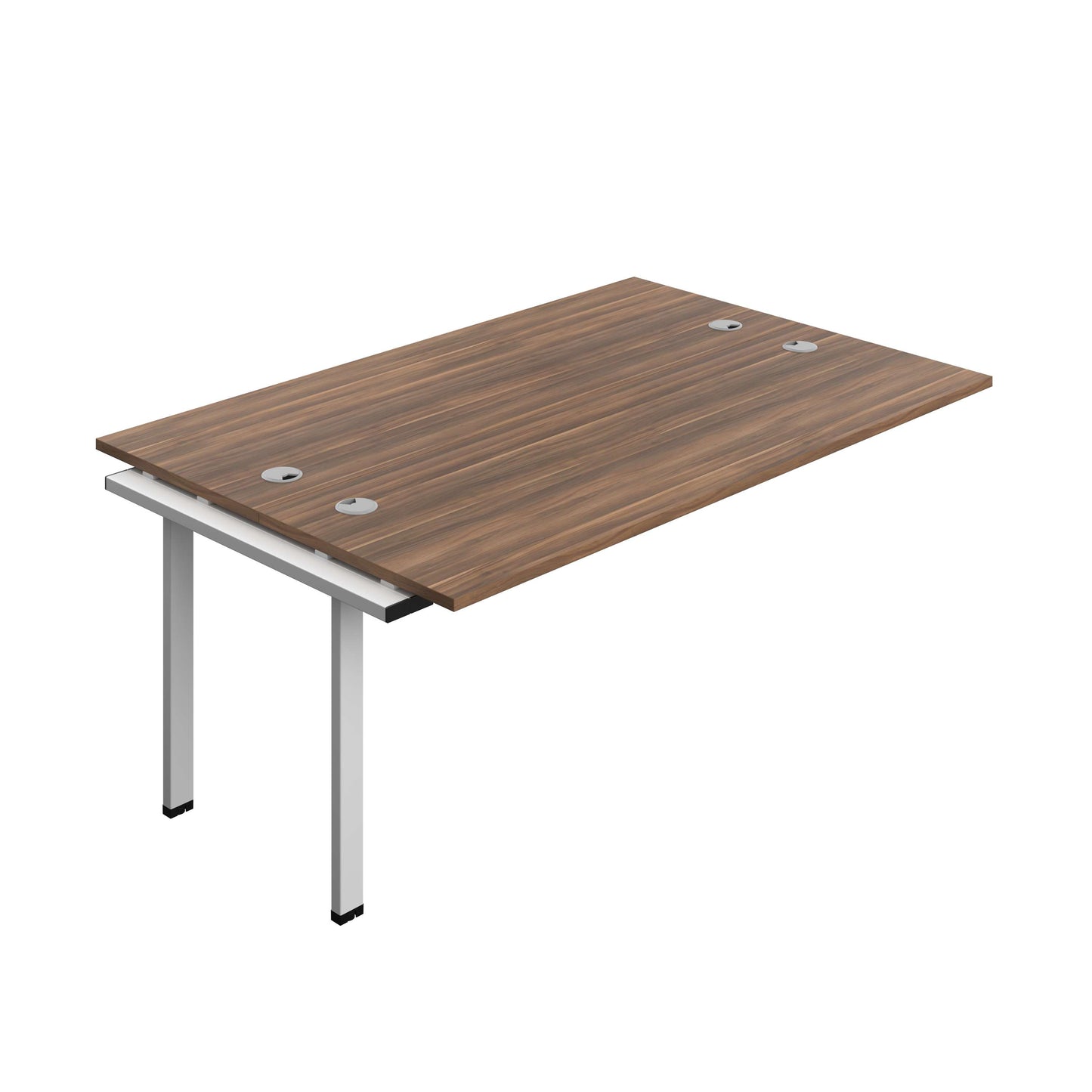 Synergy Bench Extension with Cable Ports: 2 Person (FSC) : 1800 | 700 | Dark Walnut/Silver