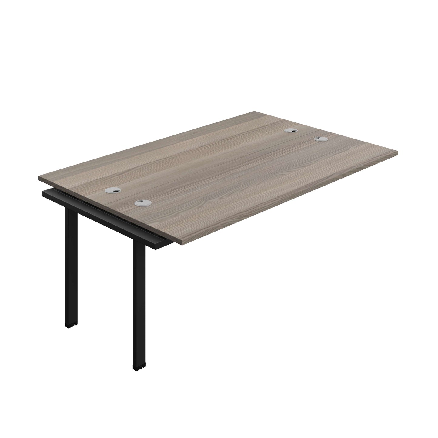 Synergy Bench Extension with Cable Ports: 2 Person (FSC) : 1800 | 700 | Grey Oak/Black
