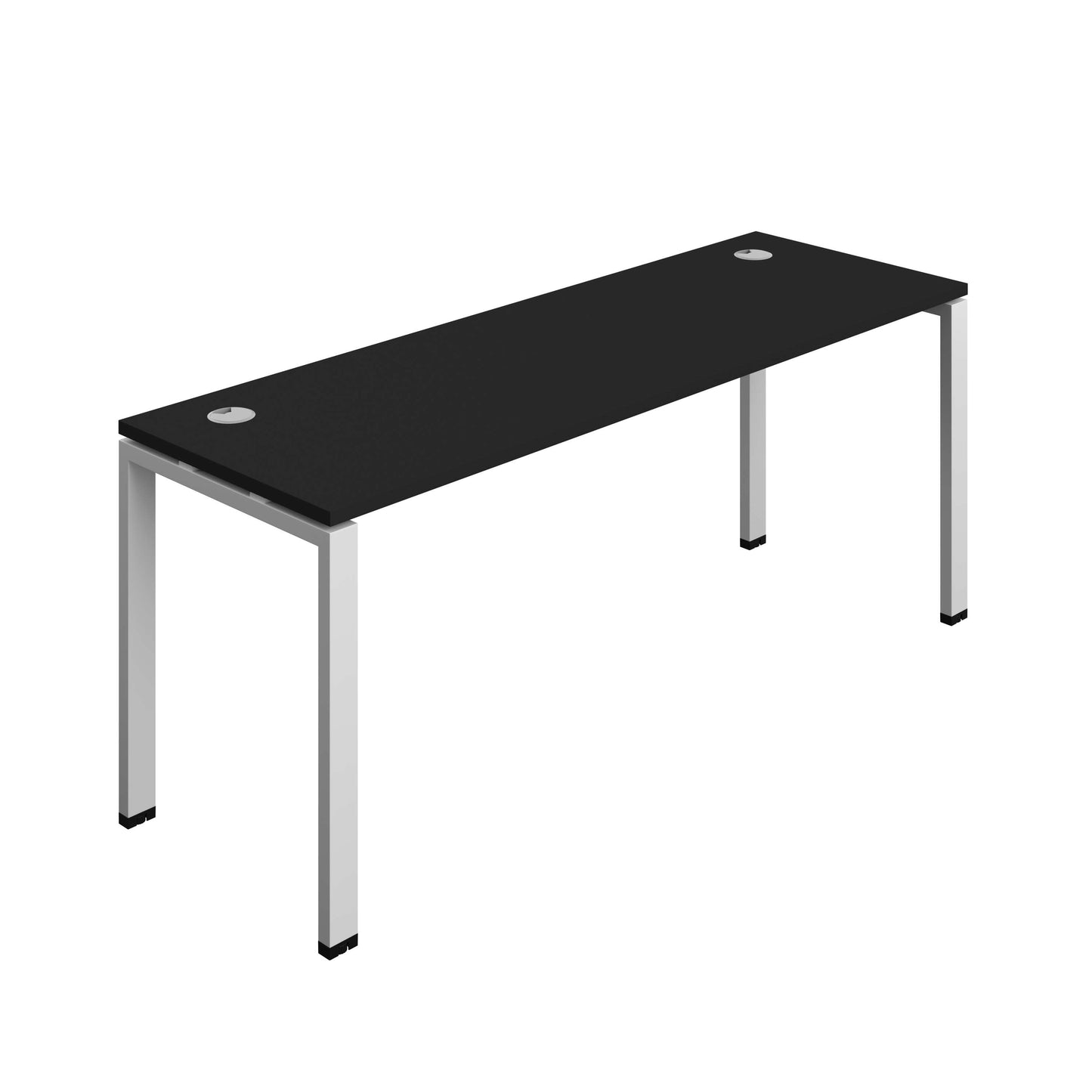 Synergy Bench with Cable Ports: 1 Person (FSC) : Goal Post Leg : 1800 | 700 | Black/Silver