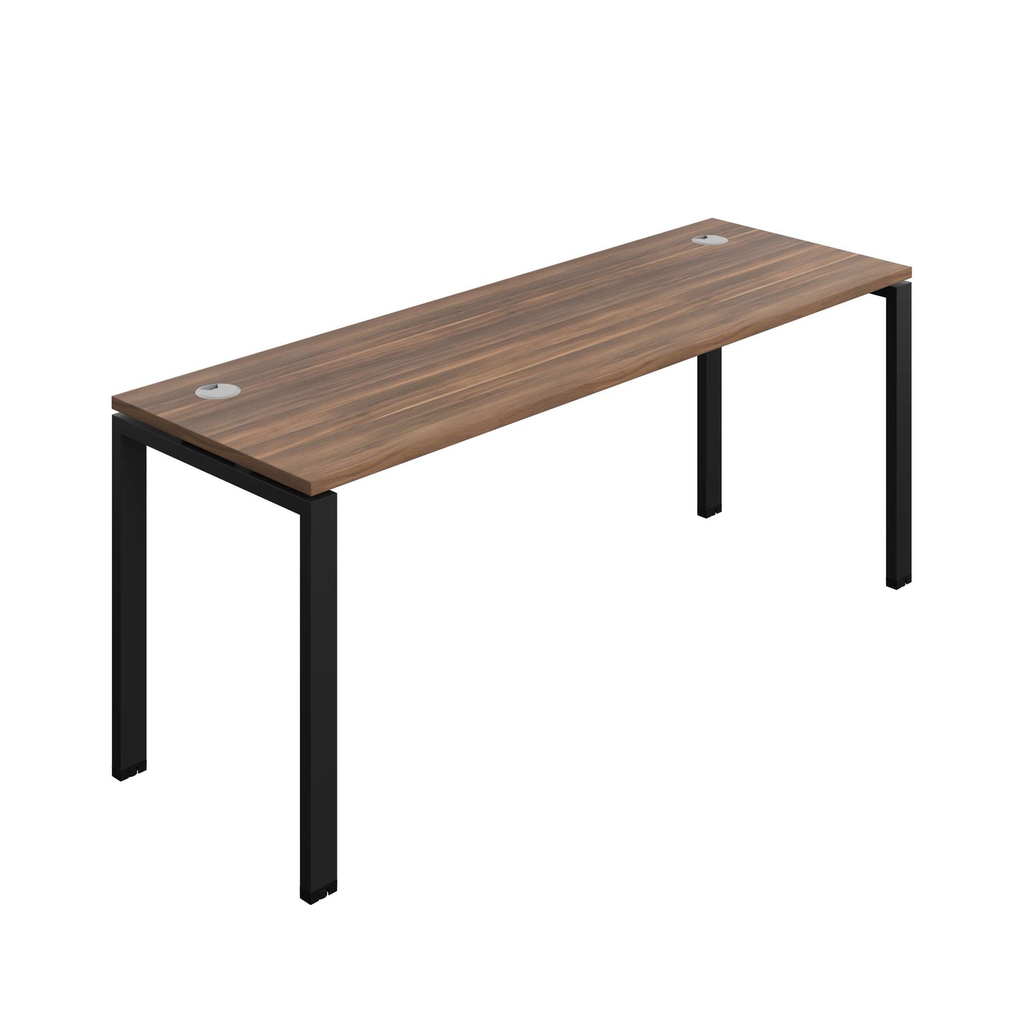 Synergy Bench with Cable Ports: 1 Person (FSC) : Goal Post Leg : 1800 | 700 | Dark Walnut/Black