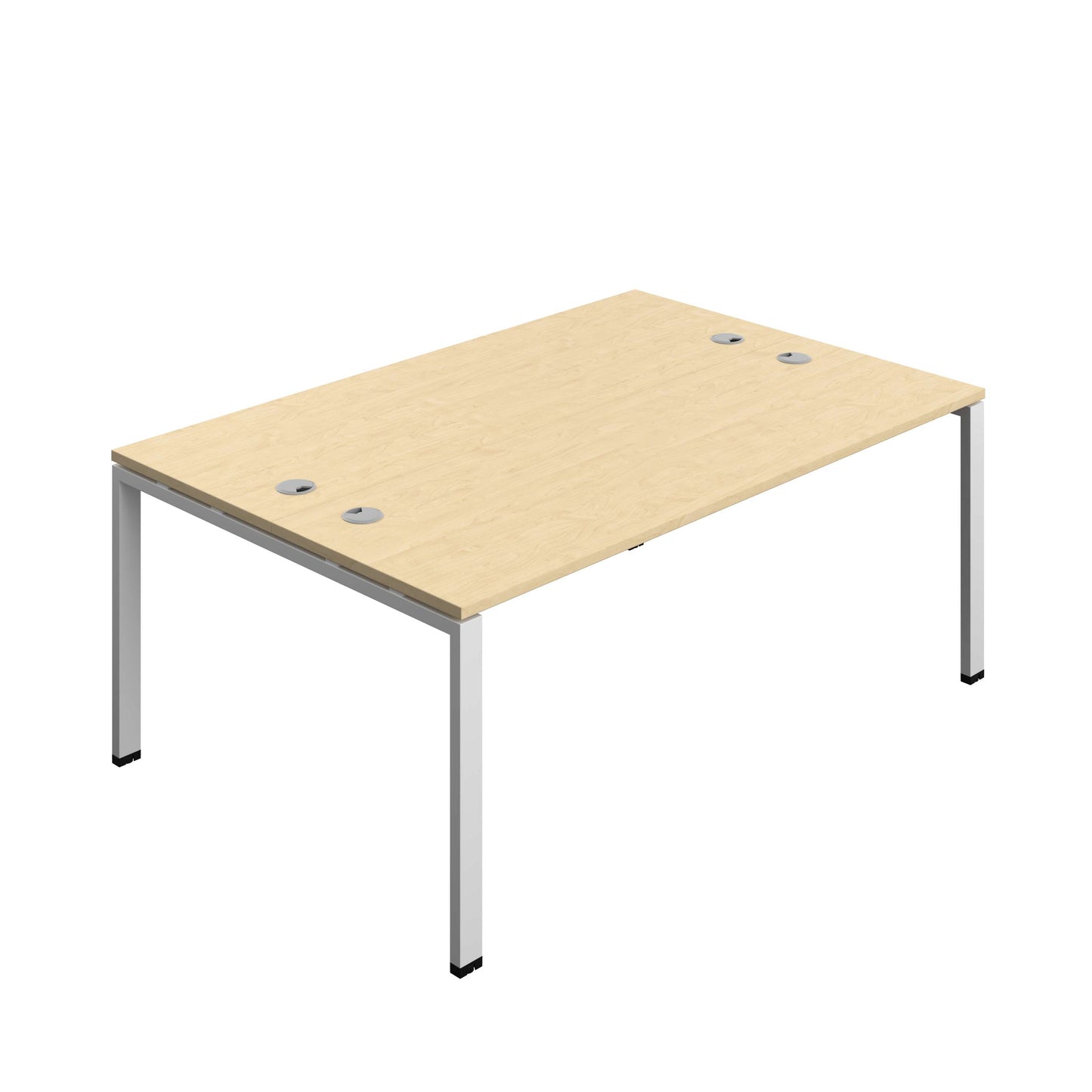 Synergy Bench with Cable Ports: 2 Person (FSC) : Goal Post Leg : 1800 | 700 | Maple/Silver