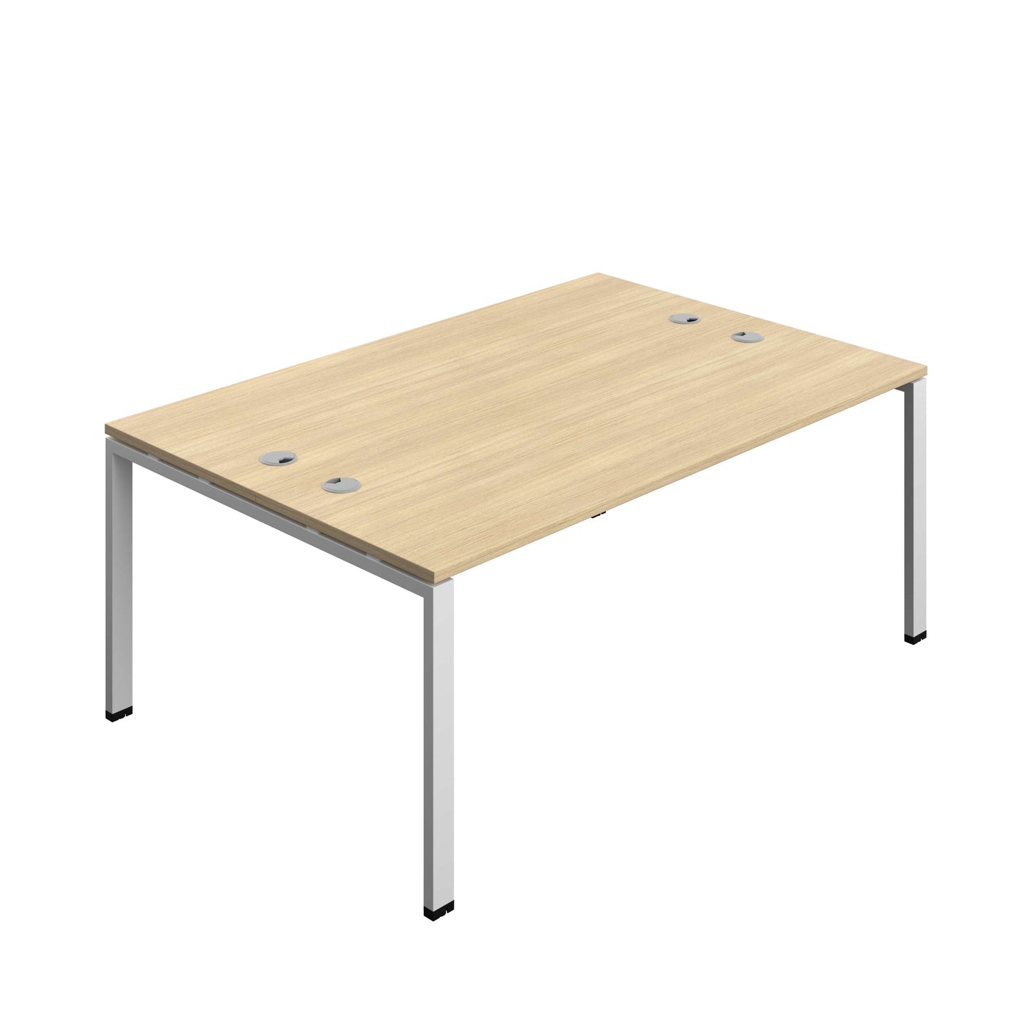Synergy Bench with Cable Ports: 2 Person (FSC) : Goal Post Leg : 1800 | 700 | Nova Oak/Silver
