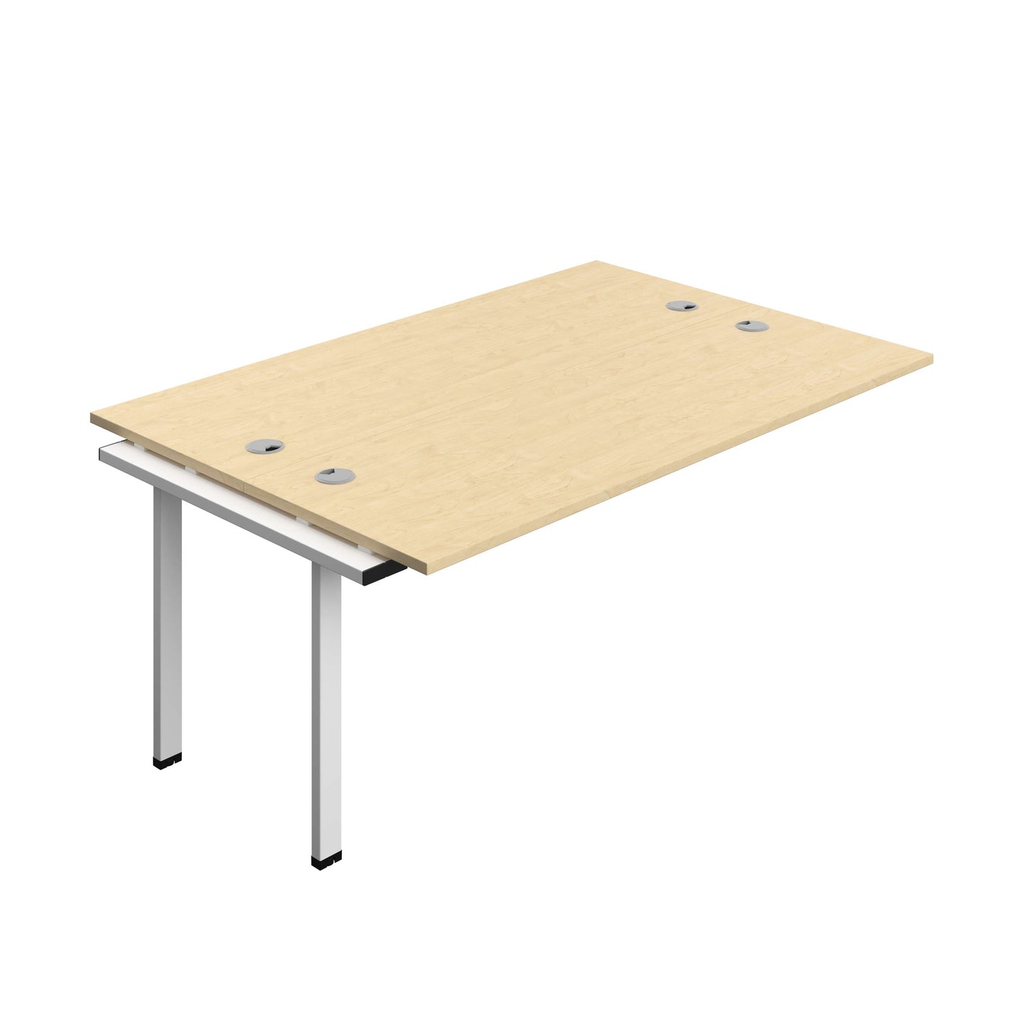 Synergy Bench Extension with Cable Ports: 2 Person (FSC) : 1800 | 700 | Maple/White