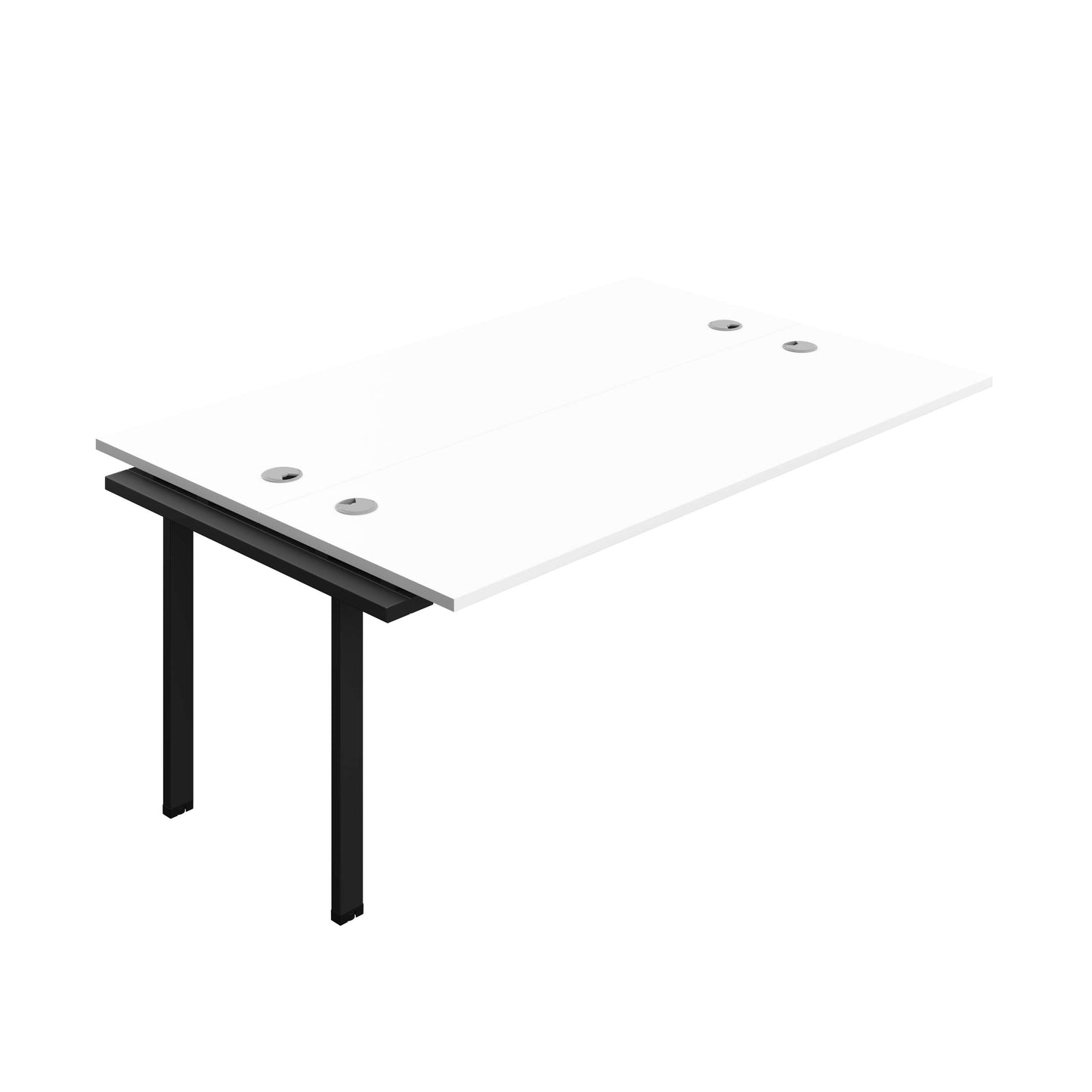 Synergy Bench Extension with Cable Ports: 2 Person (FSC) : 1800 | 700 | White/Black