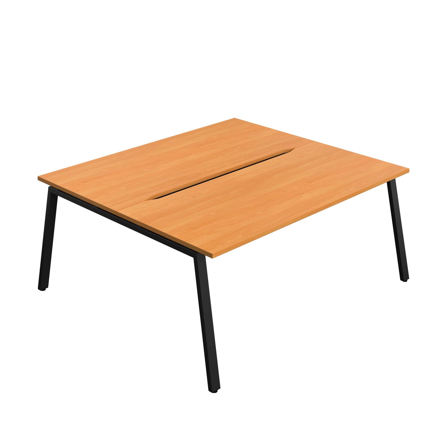 Synergy Bench with Cut Out: 2 Person (FSC) : A-Frame Leg : 1800 | 800 | Beech/Black