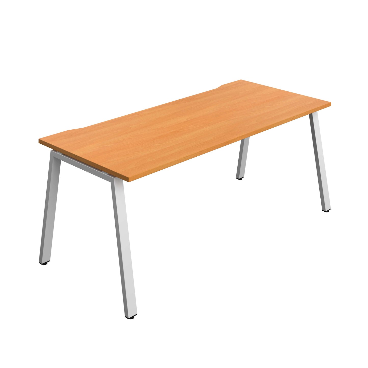 Synergy Bench with Cut Out: 1 Person (FSC) : A-Frame Leg : 1800 | 800 | Beech/Silver