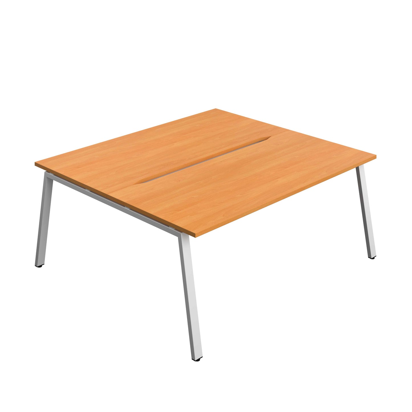 Synergy Bench with Cut Out: 2 Person (FSC) : A-Frame Leg : 1800 | 800 | Beech/Silver