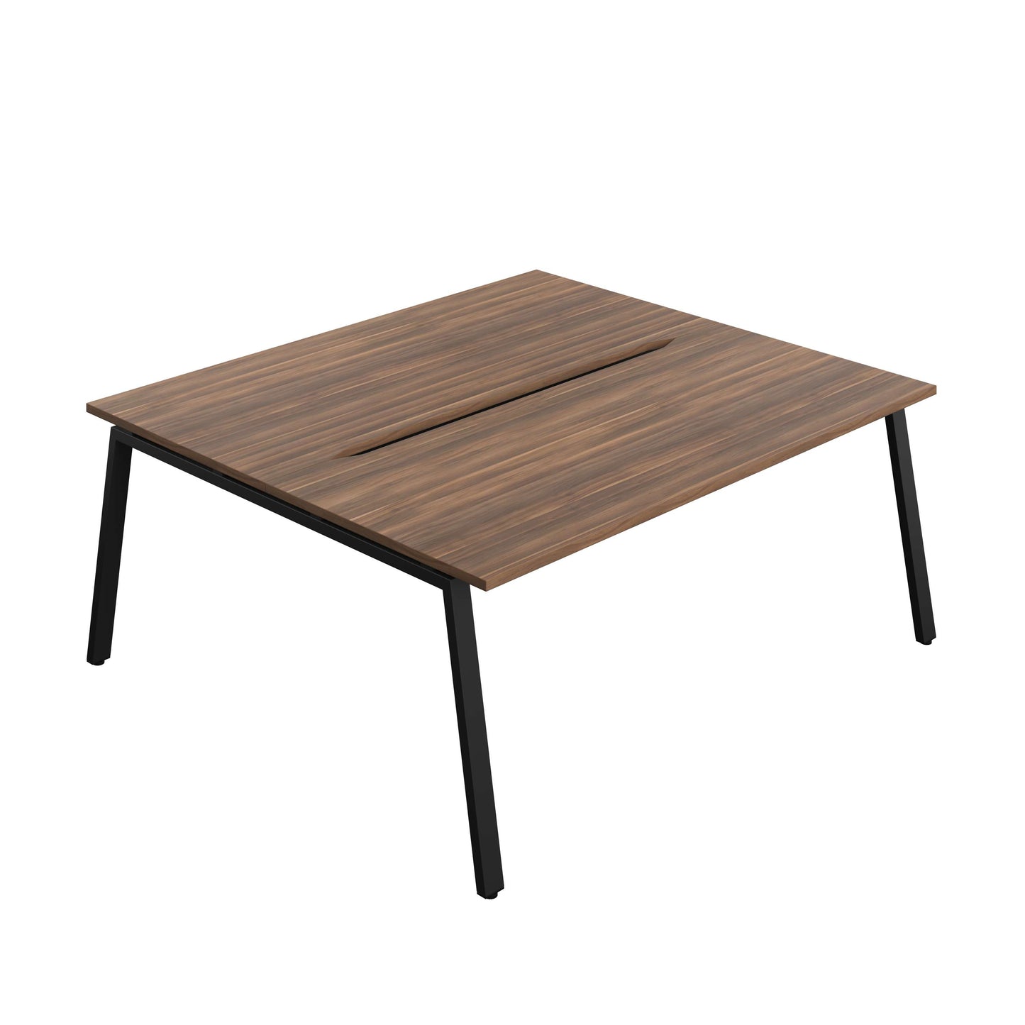 Synergy Bench with Cut Out: 2 Person (FSC) : A-Frame Leg : 1800 | 800 | Dark Walnut/Black