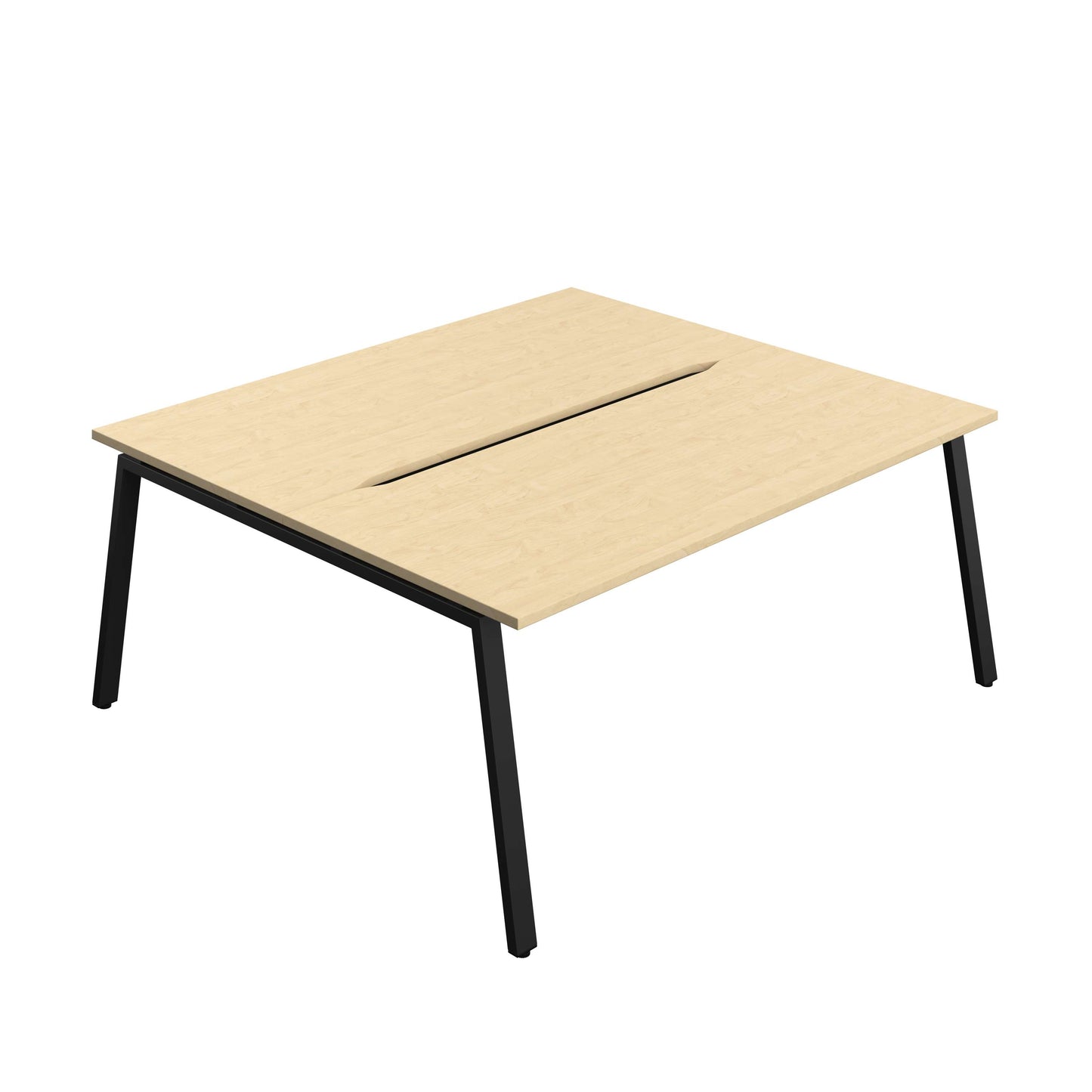 Synergy Bench with Cut Out: 2 Person (FSC) : A-Frame Leg : 1800 | 800 | Maple/Black