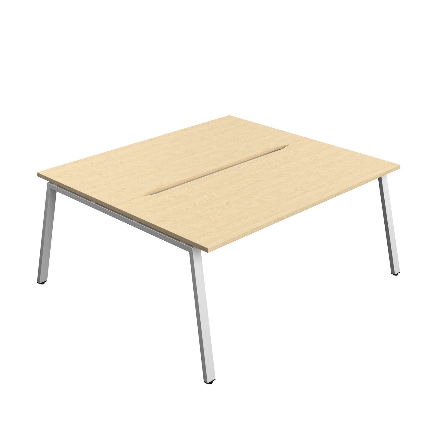 Synergy Bench with Cut Out: 2 Person (FSC) : A-Frame Leg : 1800 | 800 | Maple/Silver
