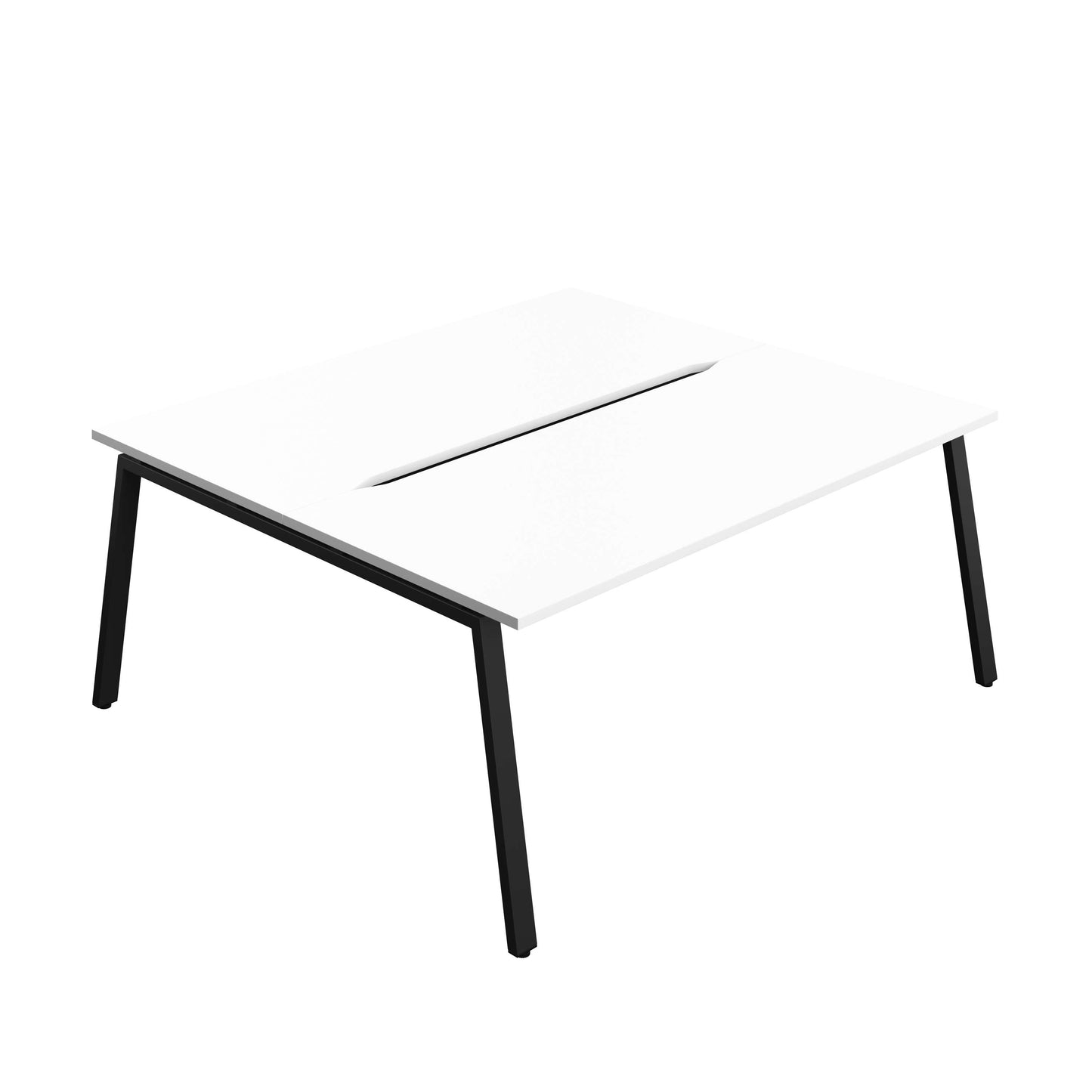 Synergy Bench with Cut Out: 2 Person (FSC) : A-Frame Leg : 1800 | 800 | White/Black
