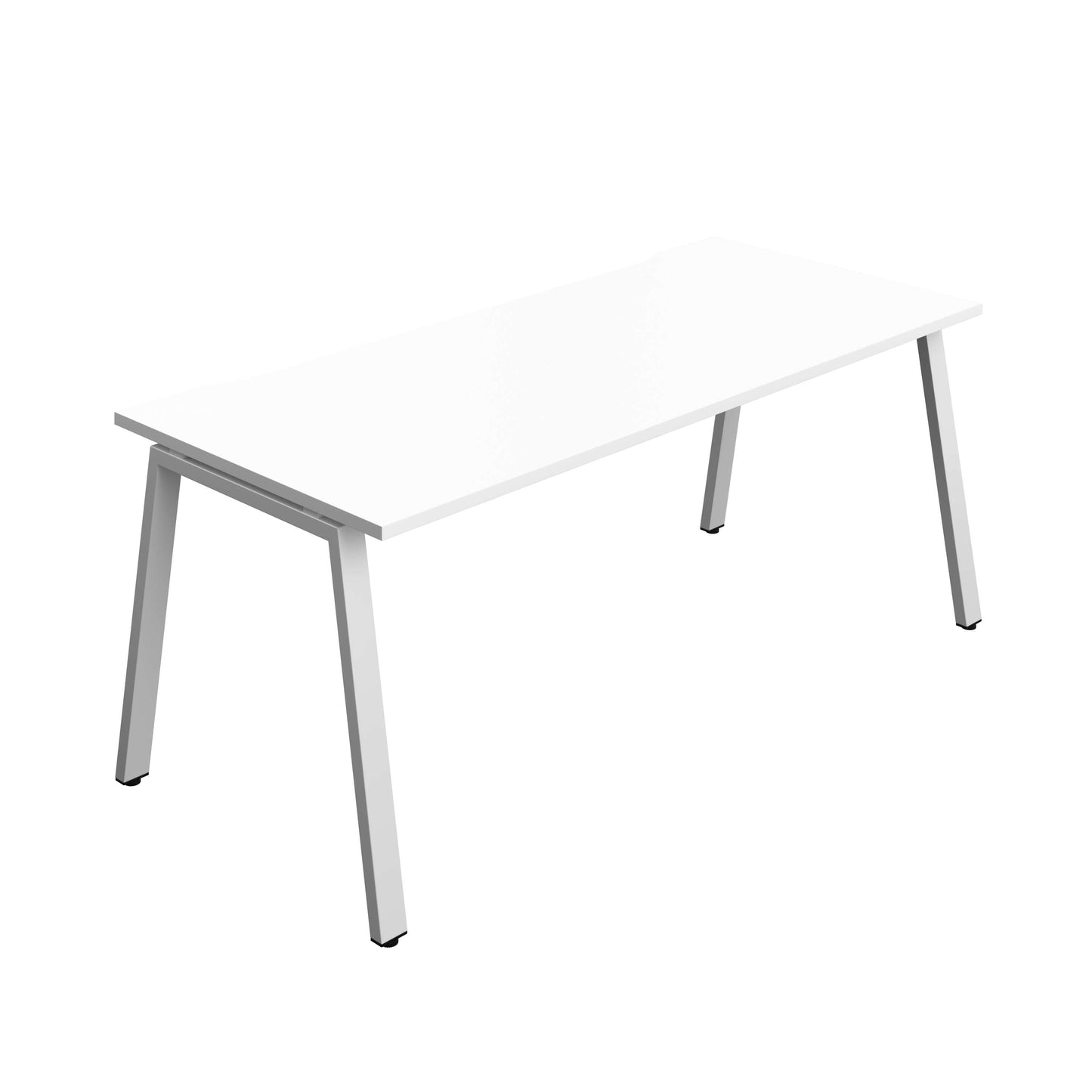 Synergy Bench with Cut Out: 1 Person (FSC) : A-Frame Leg : 1800 | 800 | White/Silver
