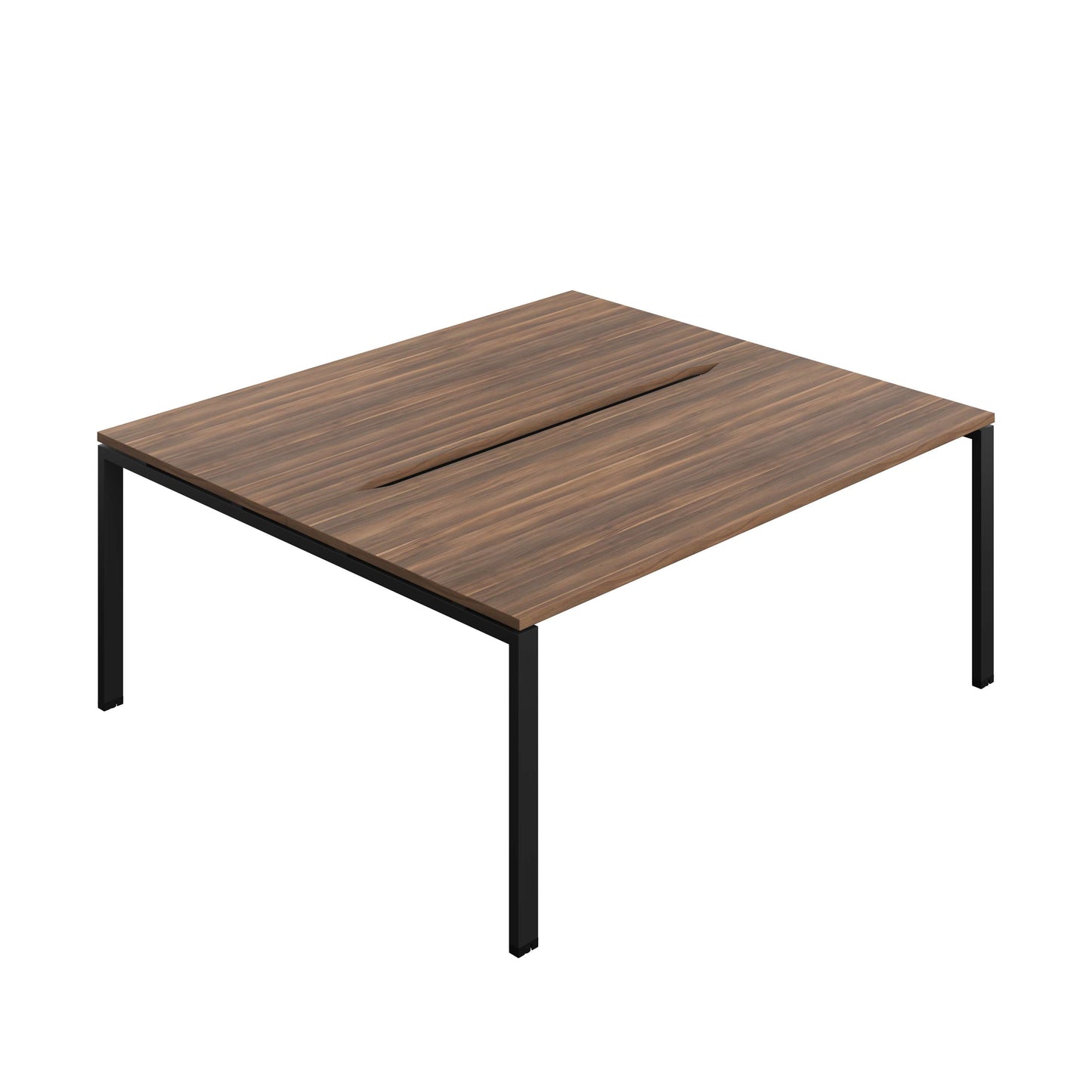Synergy Bench with Cut Out: 2 Person (FSC) : Goal Post Leg : 1800 | 800 | Dark Walnut/Black