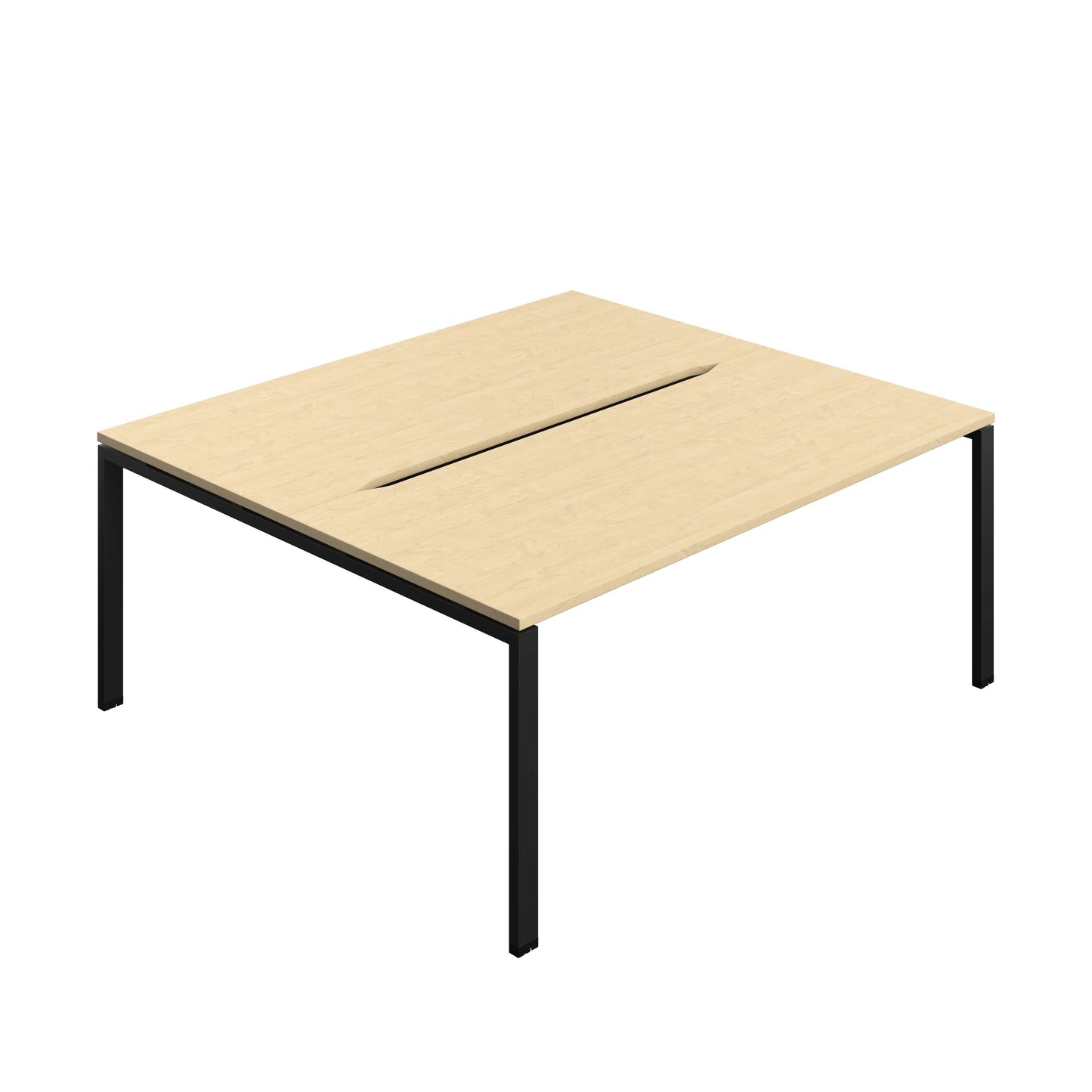 Synergy Bench with Cut Out: 2 Person (FSC) : Goal Post Leg : 1800 | 800 | Maple/Black