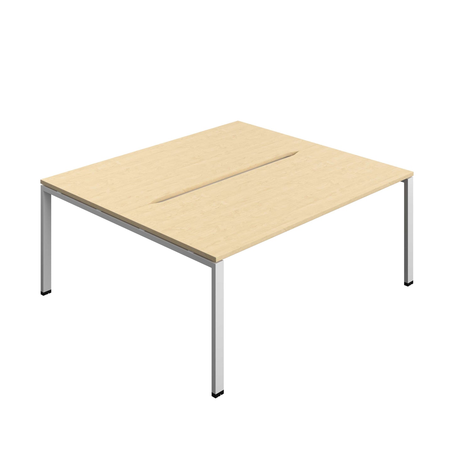 Synergy Bench with Cut Out: 2 Person (FSC) : Goal Post Leg : 1800 | 800 | Maple/Silver
