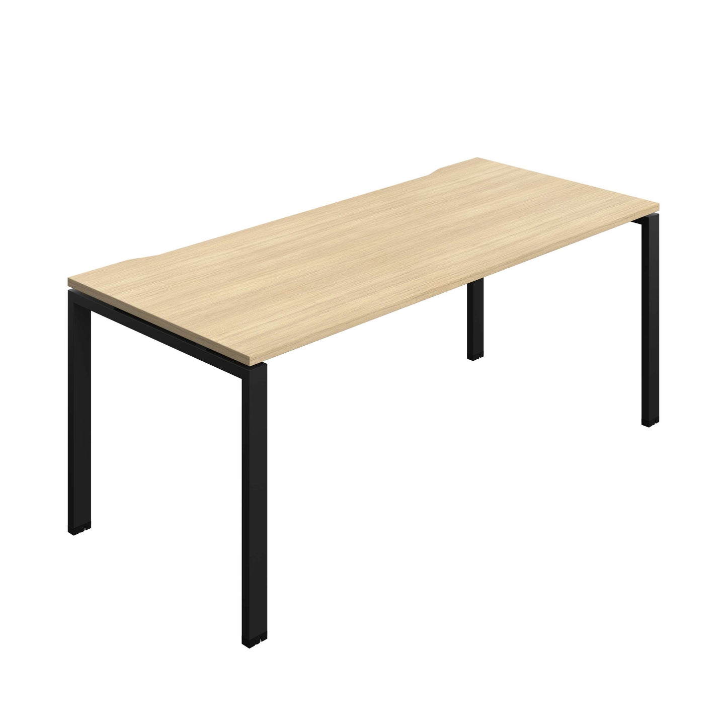 Synergy Bench with Cut Out: 1 Person (FSC) : Goal Post Leg : 1800 | 800 | Nova Oak/Black