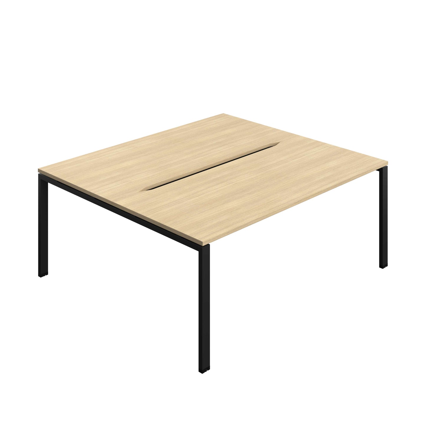 Synergy Bench with Cut Out: 2 Person (FSC) : Goal Post Leg : 1800 | 800 | Nova Oak/Black