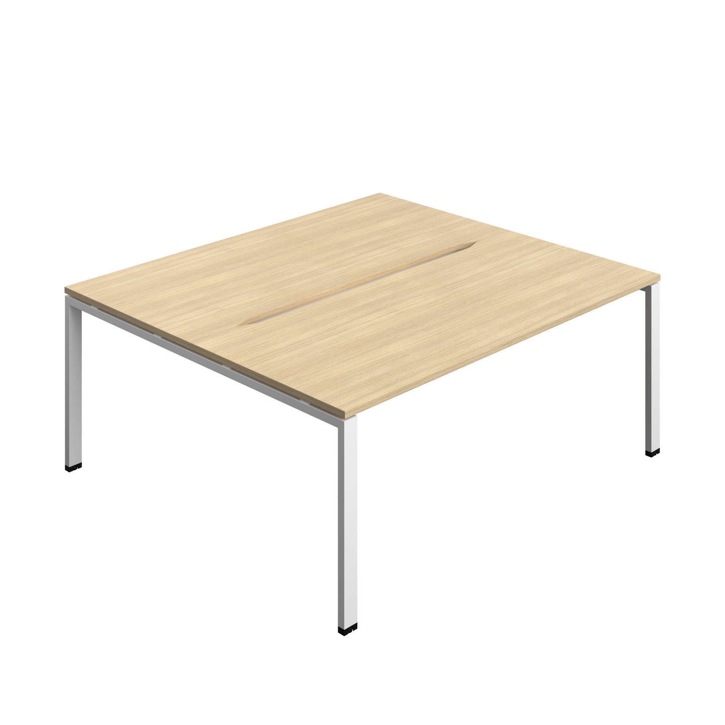 Synergy Bench with Cut Out: 2 Person (FSC) : Goal Post Leg : 1800 | 800 | Nova Oak/White