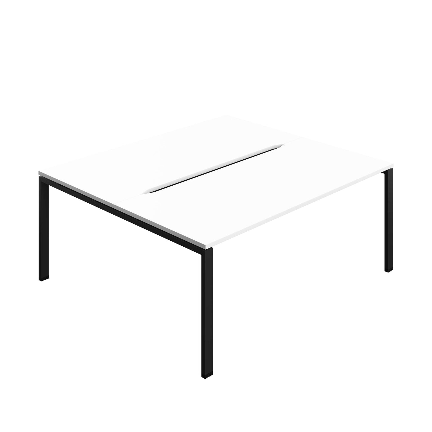 Synergy Bench with Cut Out: 2 Person (FSC) : Goal Post Leg : 1800 | 800 | White/Black