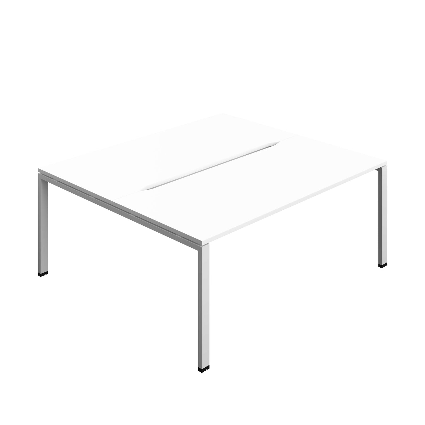 Synergy Bench with Cut Out: 2 Person (FSC) : Goal Post Leg : 1800 | 800 | White/Silver