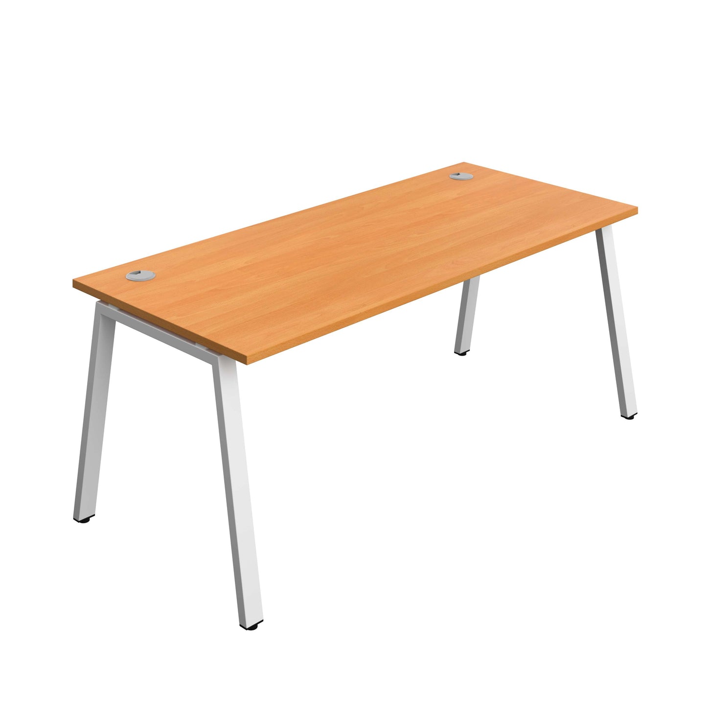 Synergy Bench with Cable Ports: 1 Person (FSC) : A-Frame Leg : 1800 | 800 | Beech/White